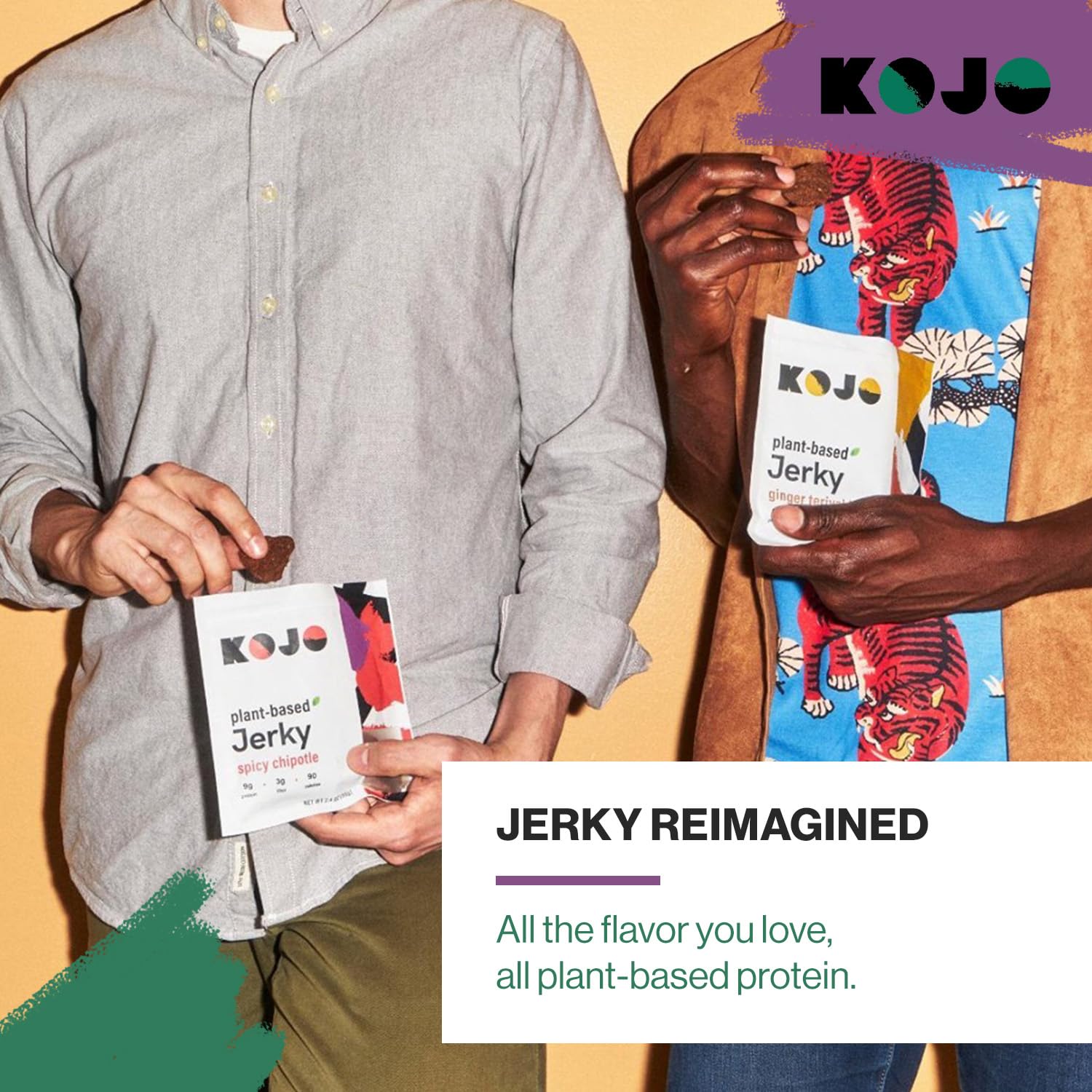 Kojo - Plant-based Vegan Jerky - Spicy Chipotle - Bold Hot