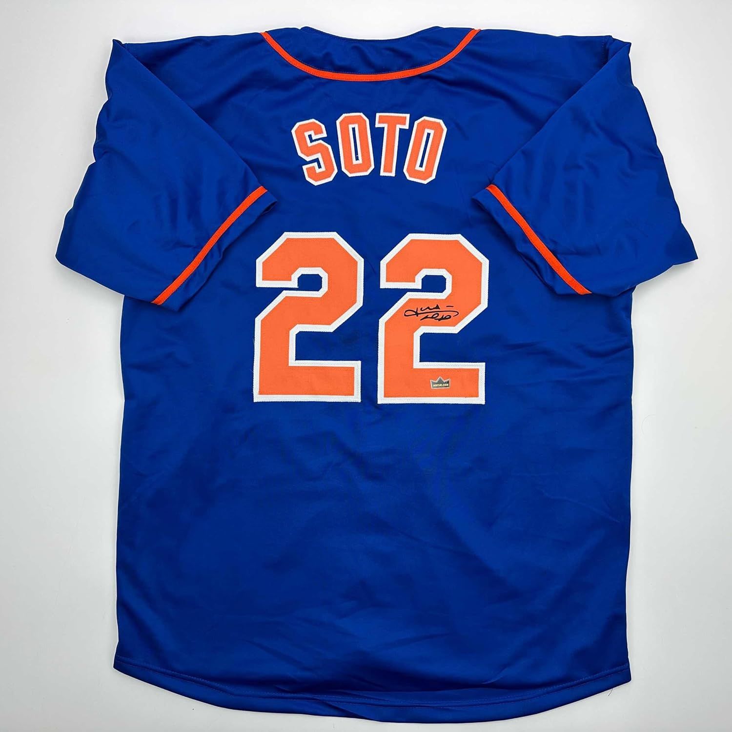 Facsimile Autographed Juan Soto New York Blue Reprint Laser Auto Baseball Jersey Size Men's XL