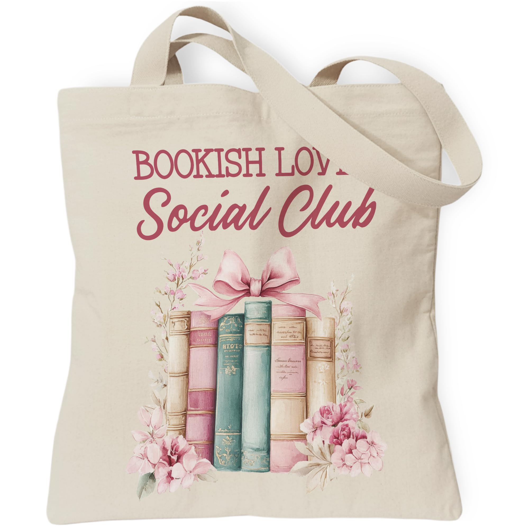 Aesthetic Canvas Tote Bag Cute Reusable Bags for Women with Inner Pocket