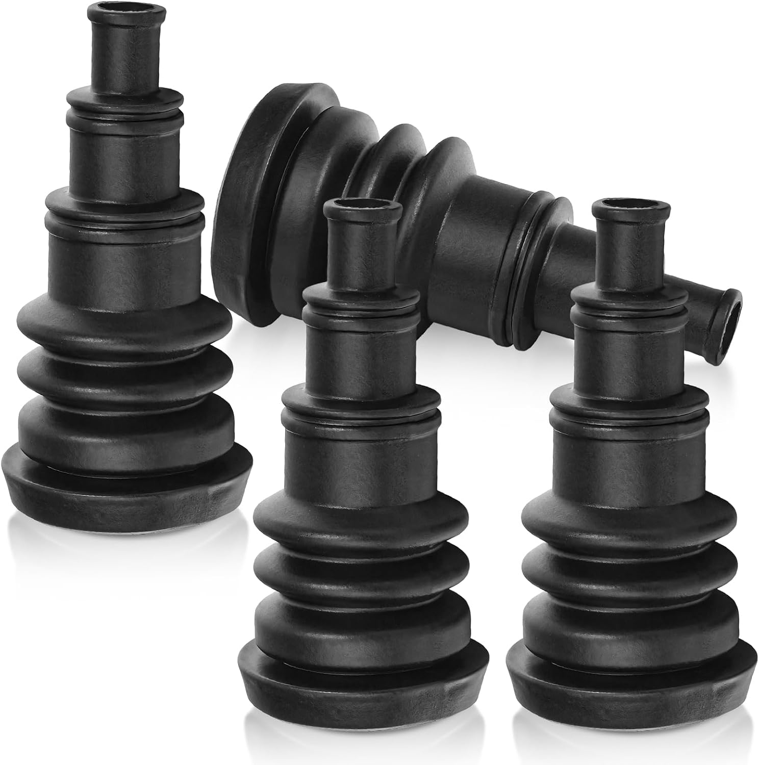 4 PCS Universal Firewall Boot, Rubber Firewall Grommet Kit for 3/8 to 1 Inch OD Wire Harness, Safe and Convenient Grommets for Vehicle Running Cables, Car Accessories