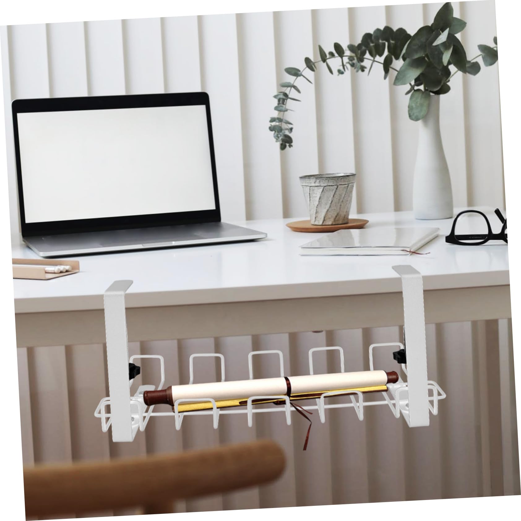 Organisateur Blanc au Acier Carbone Câbles de Bureau