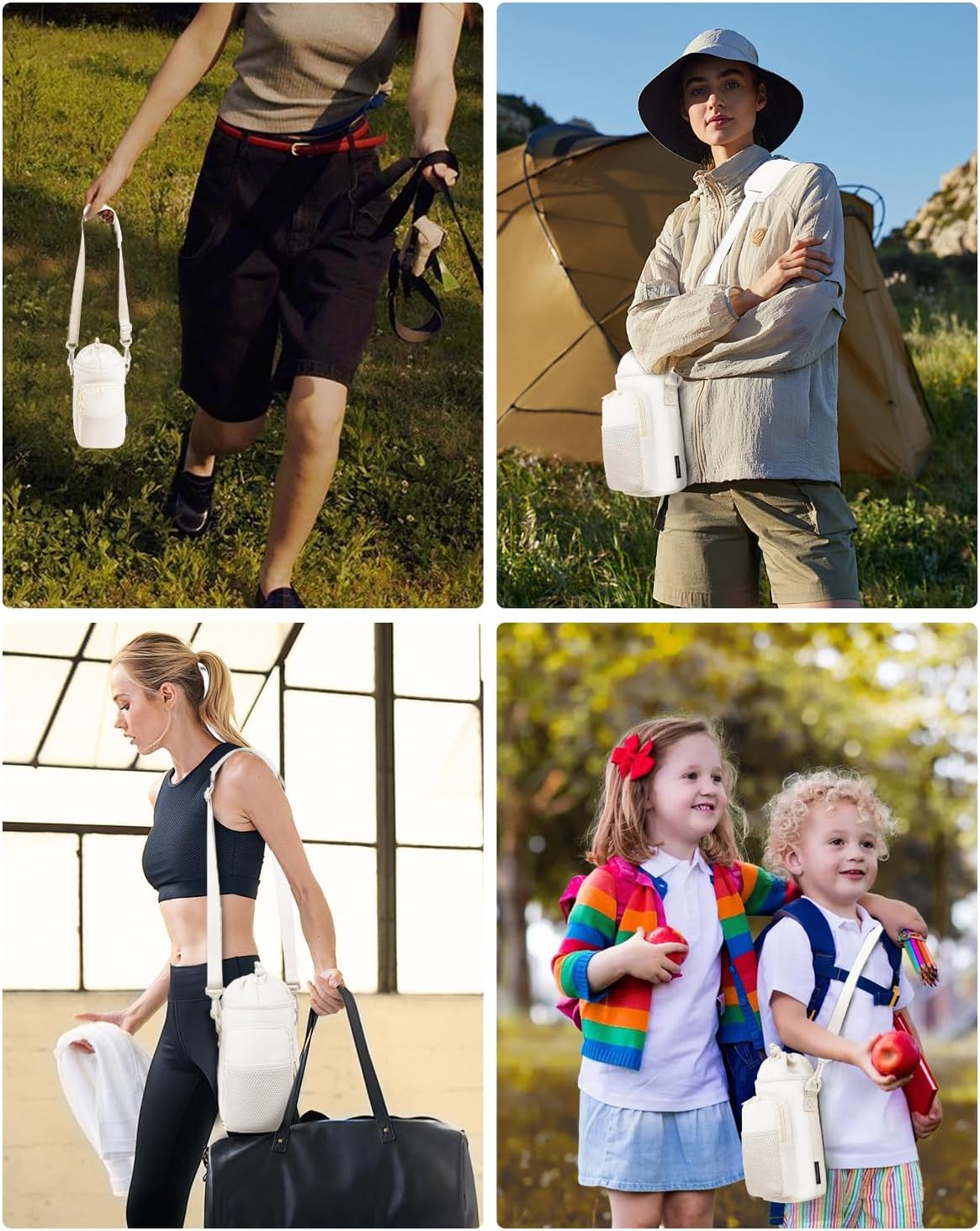 sportsnew Water Bottle Holder with Strap, 32 OZ Water Bottle Carrier Sling Bag with Adjustable Shoulder Strap Insulated Water-Resistant Water Bottle Bag for Walking Hiking, Patent Pending - Image 8