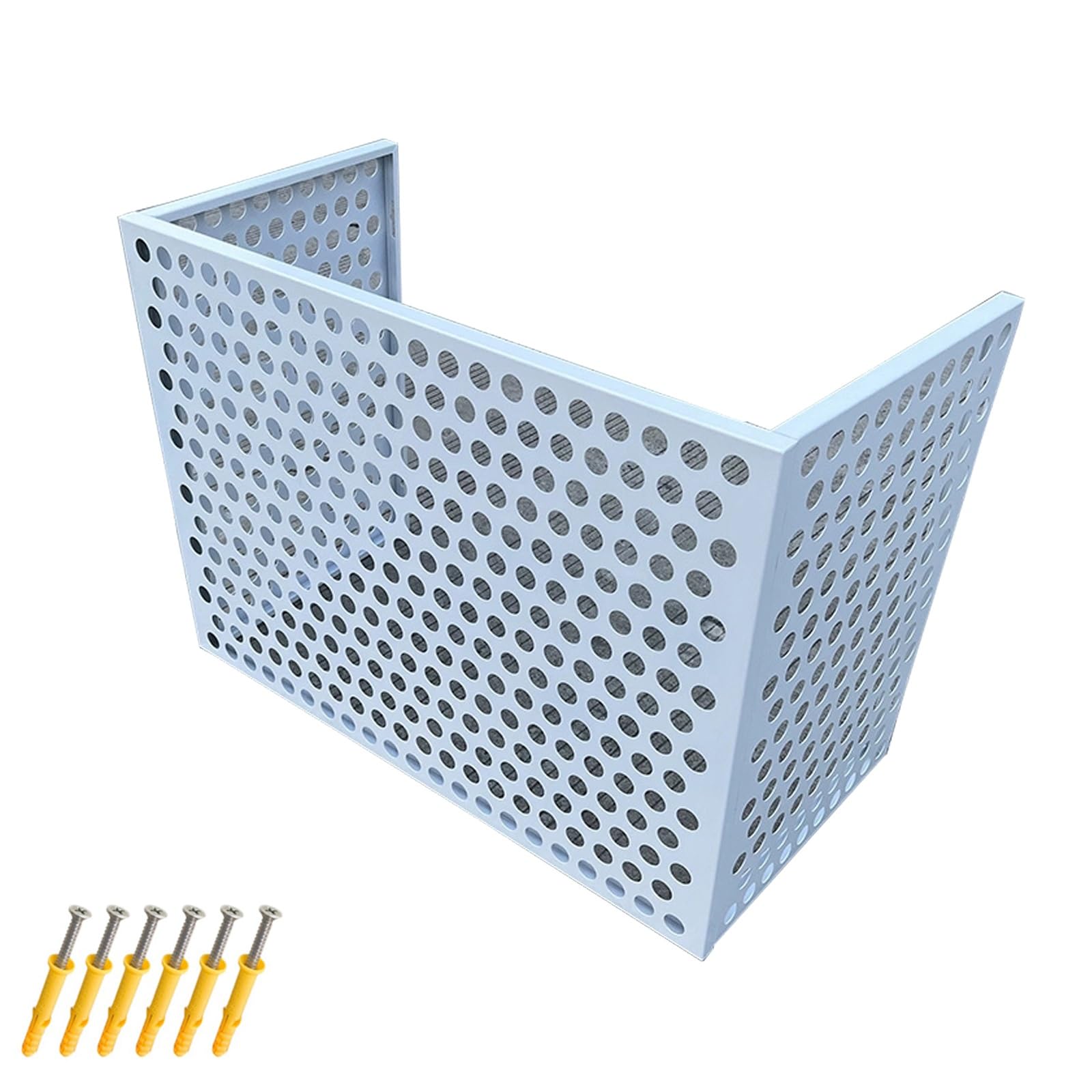 QYMYOZ 3-Panel Air Conditioner Cover for Outdoor Units, Fits 1.5P/3P, Commercial & Residential Use, Weatherproof Protection, 108x56x78cm (42x22x31in)
