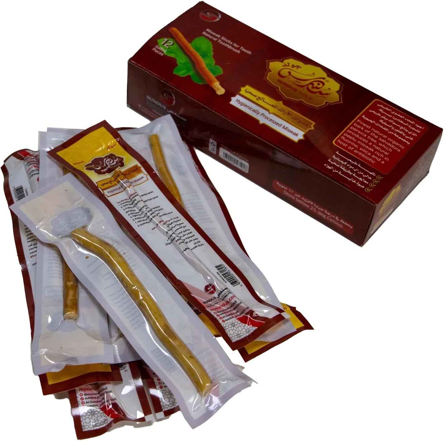 REBENUOسندس مسواك علبة تحتوي على 24 مسواك صحي معالج في عبوات خالية من الهواء