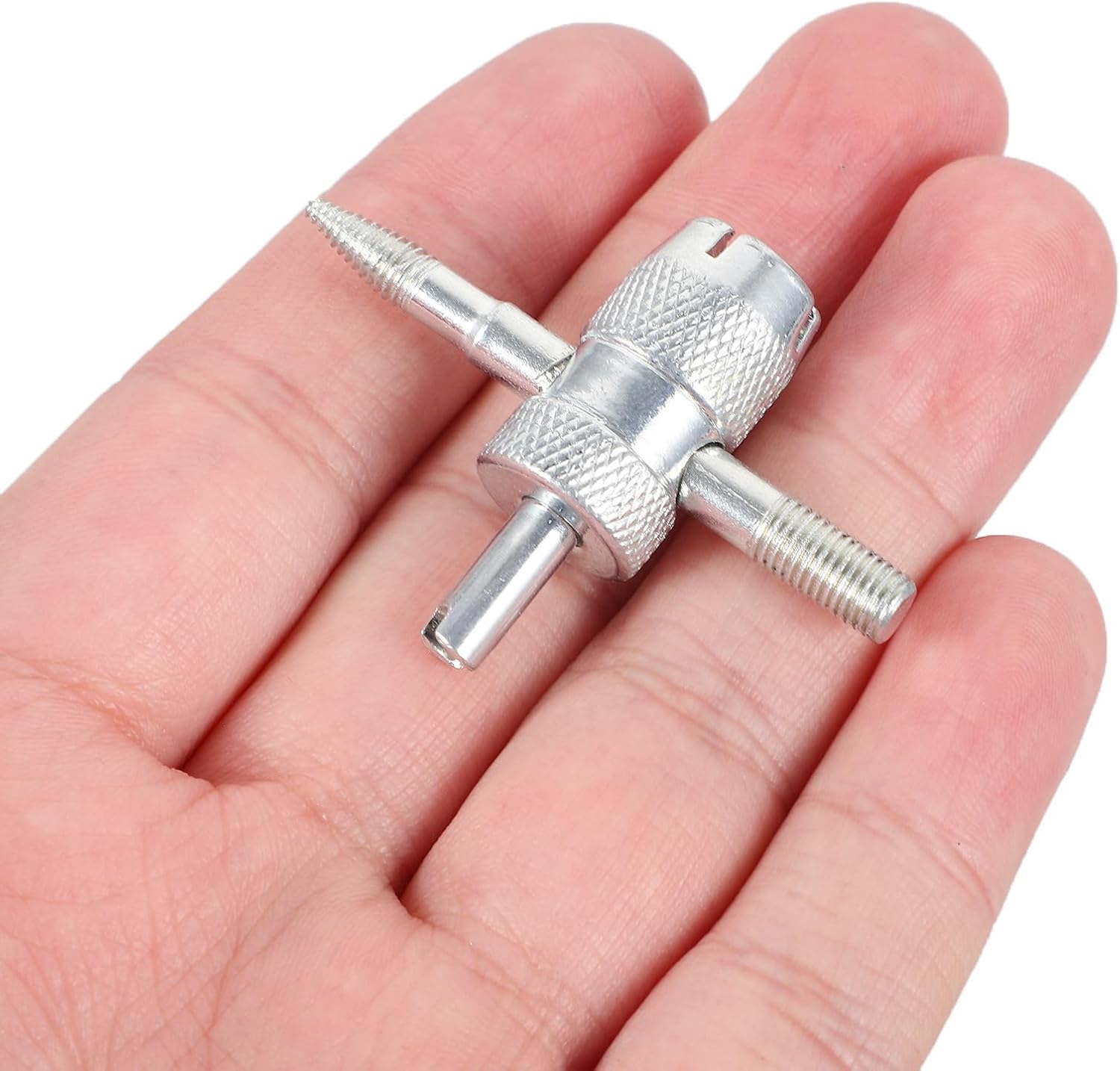 Tire Valve Stem Puller and Small Valve Core Removal Tool for Car and Truck Wheel Repair with Plastic Disassembly Handle