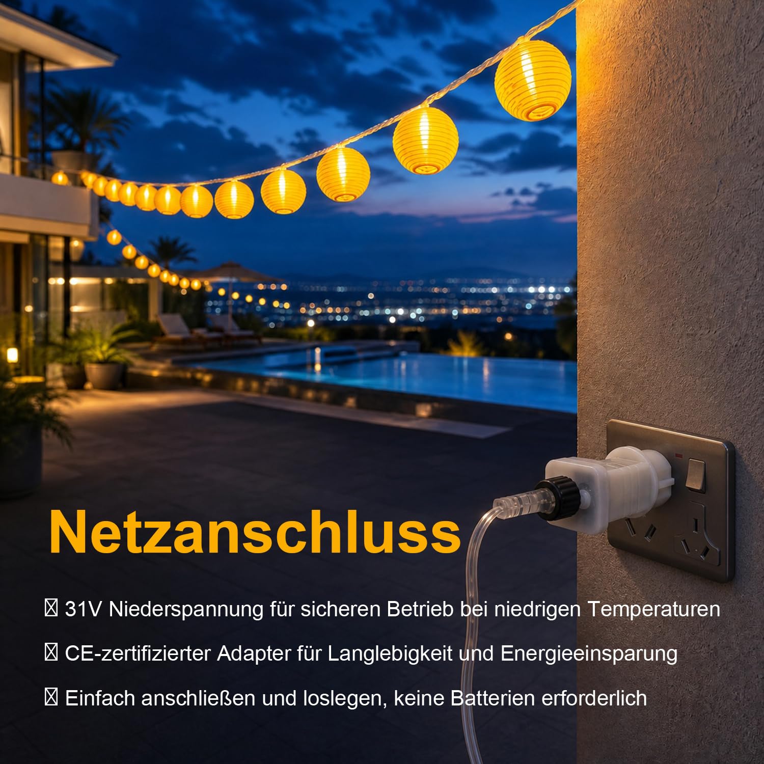 StarryEver 20M LED Lampions Lichterkette Außen Strom, Warmweiß und Bunt 11 Modi Lampion Lichterkette mit Fernbedienung, 80 LED Chinesische Laternen Beleuchtung Lichterketten Draußen für Patio Balkon