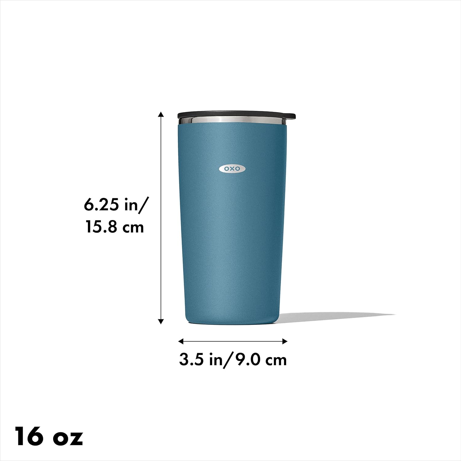 OXO Strive 16oz Insulated Tumbler with Sliding Lid - Aquamarine - Image 2