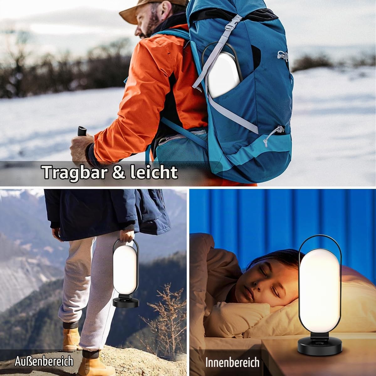 Campinglampe Solar,Faltbare Wasserfeste Zeltlampe Und Solarleuchte