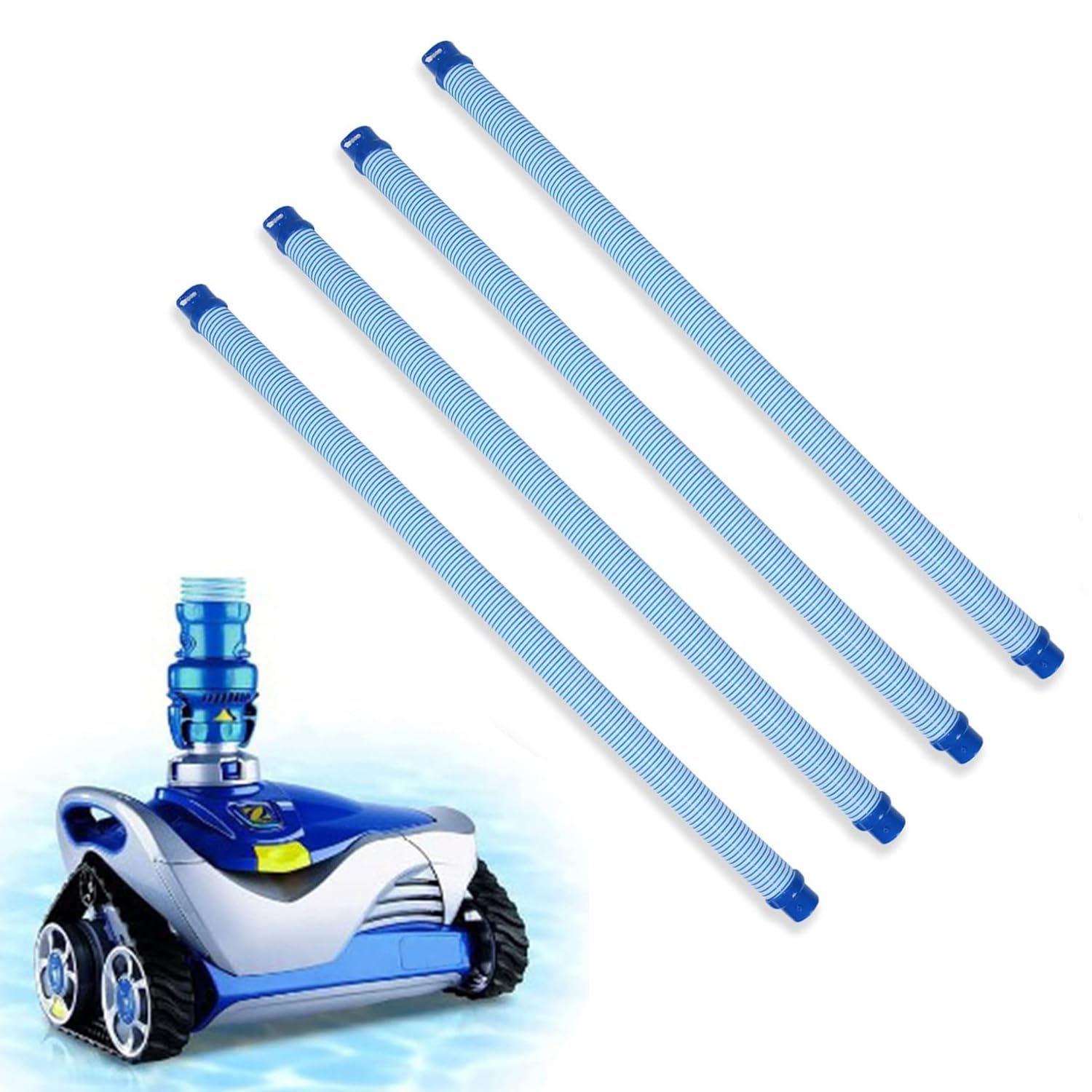4 Pack Pool Cleaner Hose Replacement Kit for Zodiac Mx6 Mx8,R0527700 Pool Vacuum Hose Twist Lock Hose Replacement Parts,Single length 39 inches(blue)