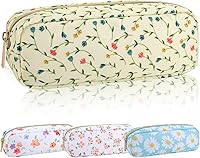 Vista 33 de Iqimott Bolsa Grande de Maquillaje de Nylon, Estuche de Viaje Preppy, Bolsa Grande de Cosméticos de Nylon, Organizador de Maquillaje, Bolsa de Rosa