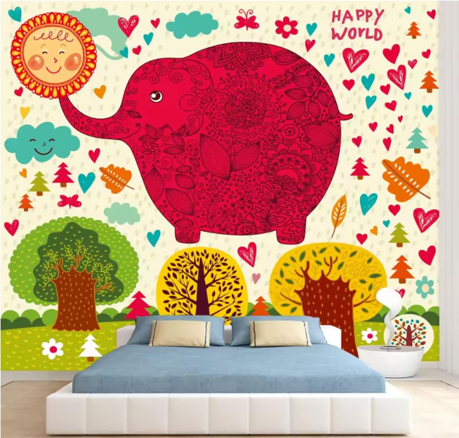 Tapety ścienne wystrój domu tapeta salon dekoracja ściany sypialni słoń murale, 3D, 430 x 300 cm