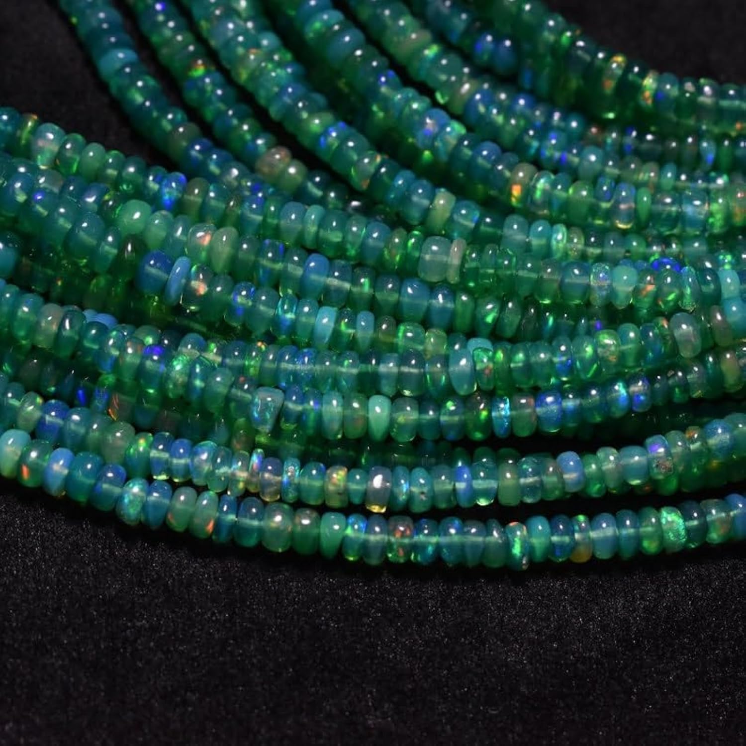 Opale éthiopienne verte naturelle facettée pour création bijoux DIY