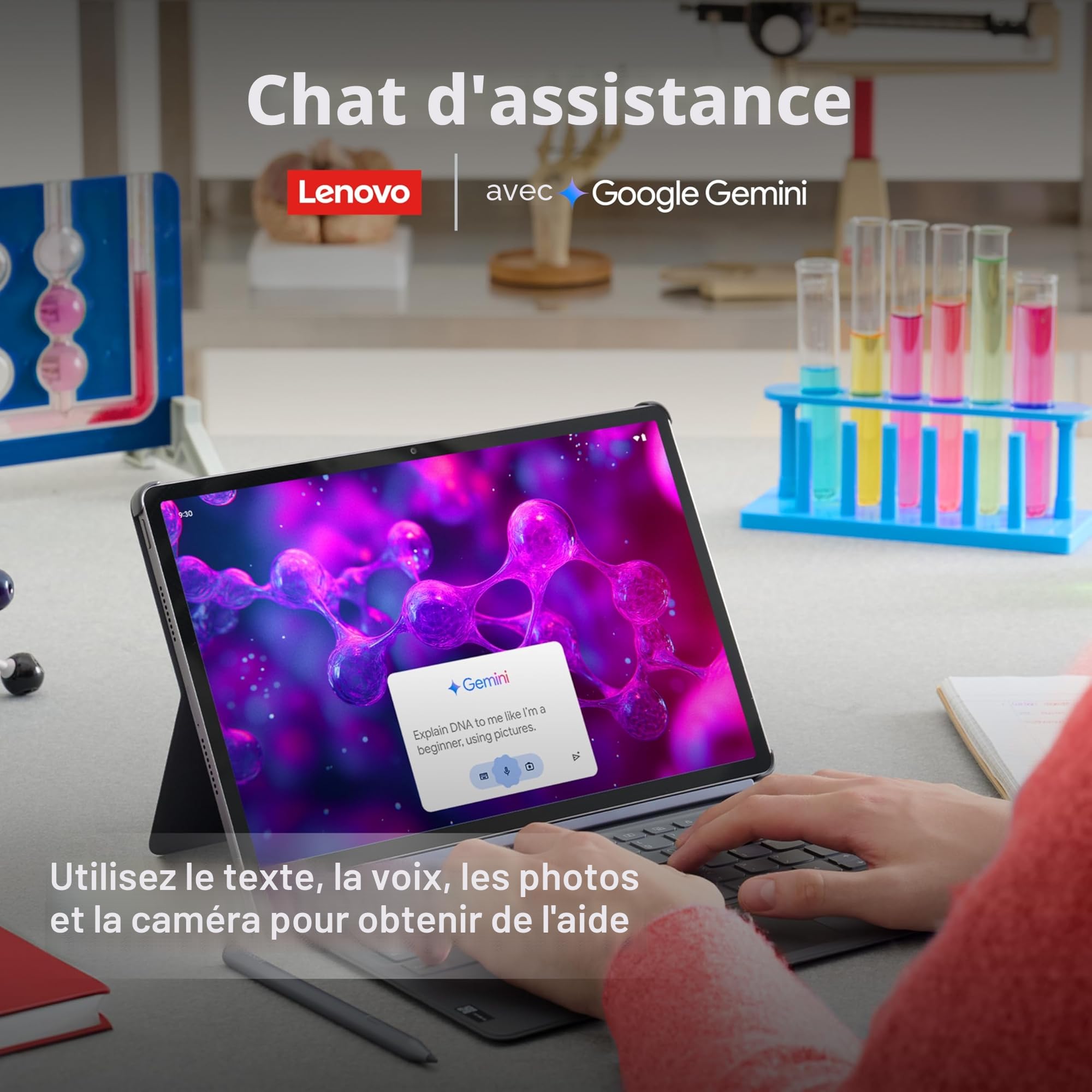 Lenovo Idea Tab Pro Tablette 12,7" 3K (MediaTek Dimensity 8300, 8 Go RAM, 256 Go UFS 4.0, 144 Hz, Wi-FI 6E, Bluetooth 5.3, Android 14) Vert - avec Stylo