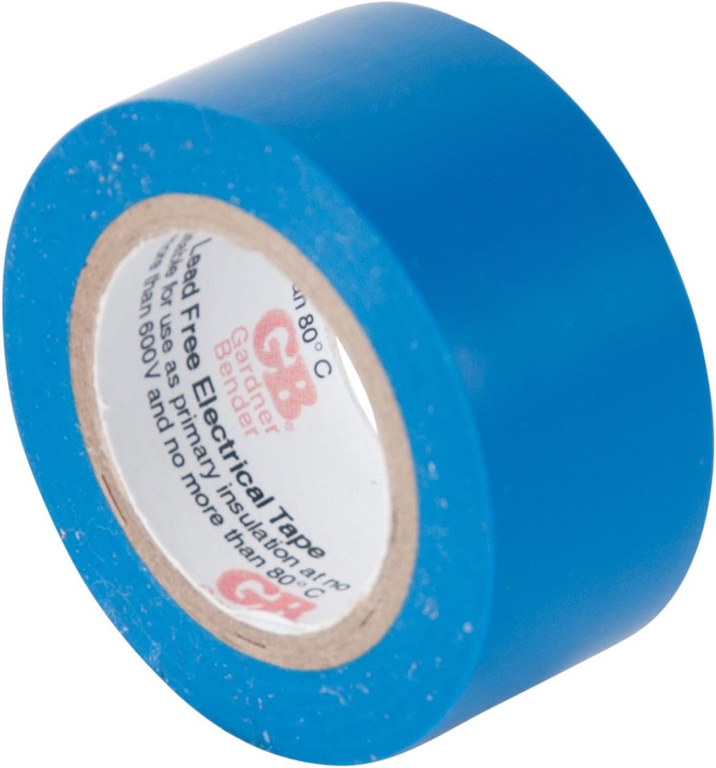 Gardner Bender GTPR-575 Electrical Tape, ¾ in x 12 ft., Durable, Easy-Wrap, Flame Retardant, 5 Pk., Blue, Green, Red, White, Yellow