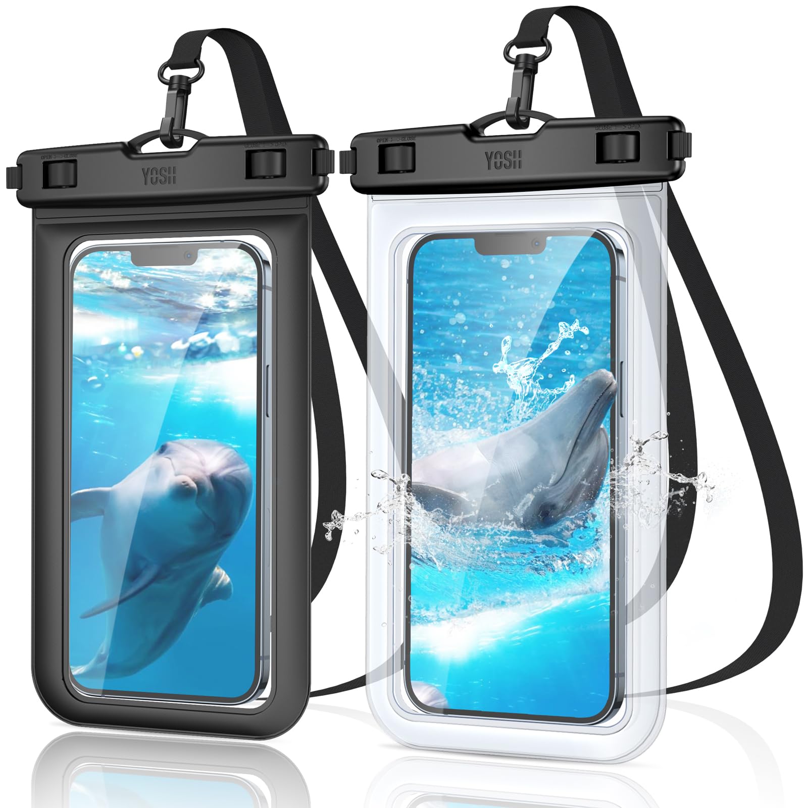 Amazon.co.jp: 【IPX8認定】YOSH スマホ防水ケース 海 プール 独自の