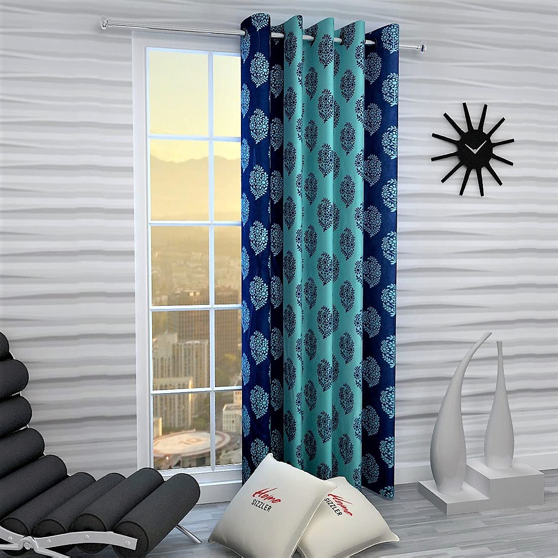 See full amazon price history chart for Home Sizzler 1 Piece Flower Damask Eyelet Polyester Long Door Curtain - 9 Feet, Blue Home Sizzler 1 Piece Flower Damask Eyelet Polyester Long Door Curtain - 9 Feet, Blue (B095135ZQD) Amazon Price History, Amazon Price Tracker