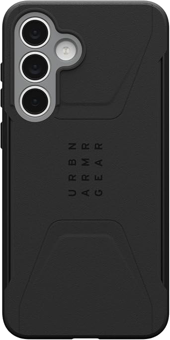 URBAN ARMOR GEAR UAG Designed for Samsung Galaxy S25 FE Case Civilian - Magnetic Charging Compatible Rugged Military Grade MIL-STD Protective Cover, Black