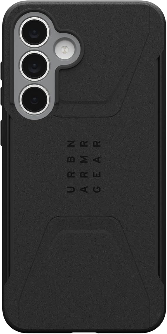URBAN ARMOR GEAR UAG Designed for Samsung Galaxy S25 FE Case Civilian - Magnetic Charging Compatible Rugged Military Grade MIL-STD Protective Cover, Black