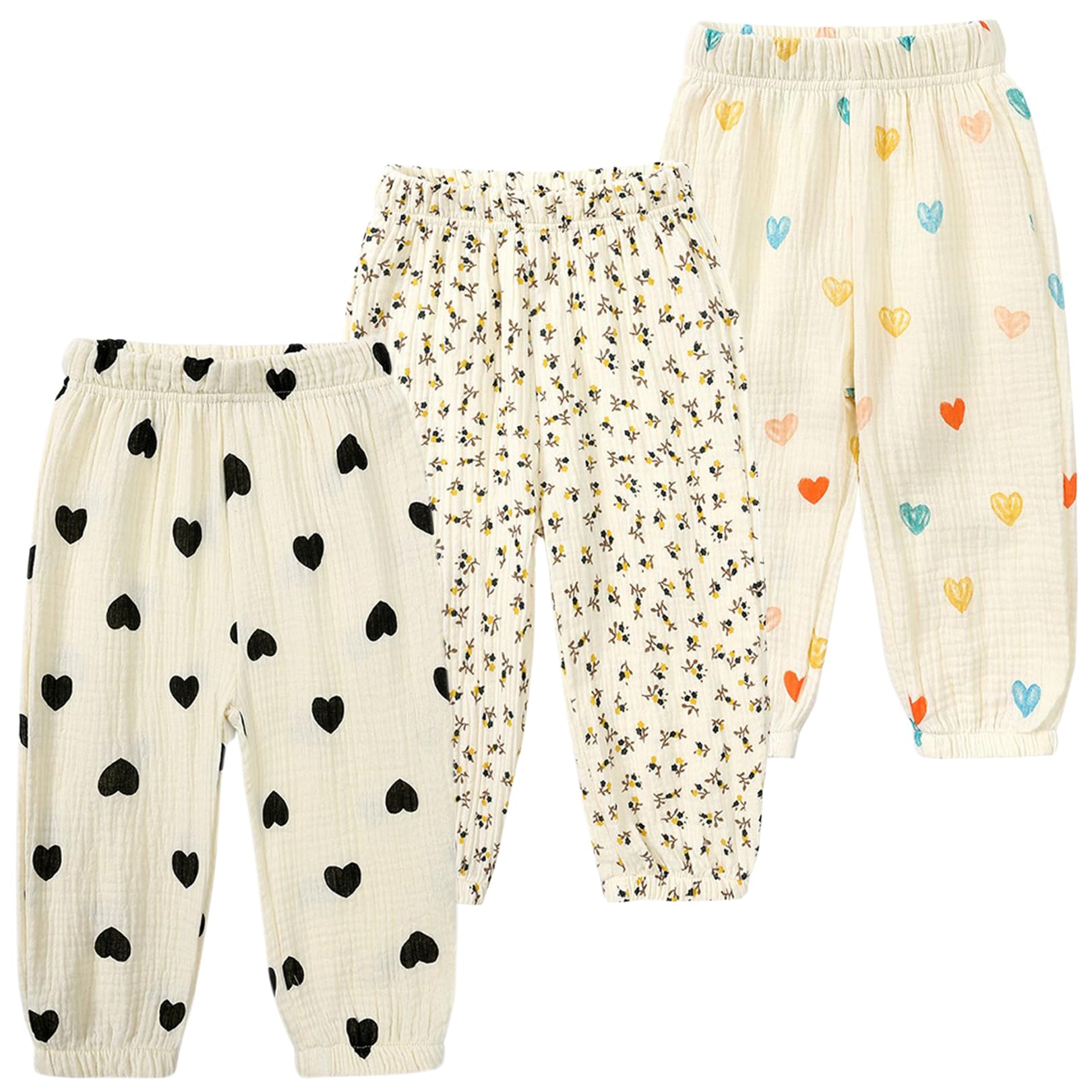 Easygou Kids Elastic Basic Harem Trousers Unisex Baby Boys Girls Casual Cotton Linen Loose Long Baggy Pants Toddler Clothes