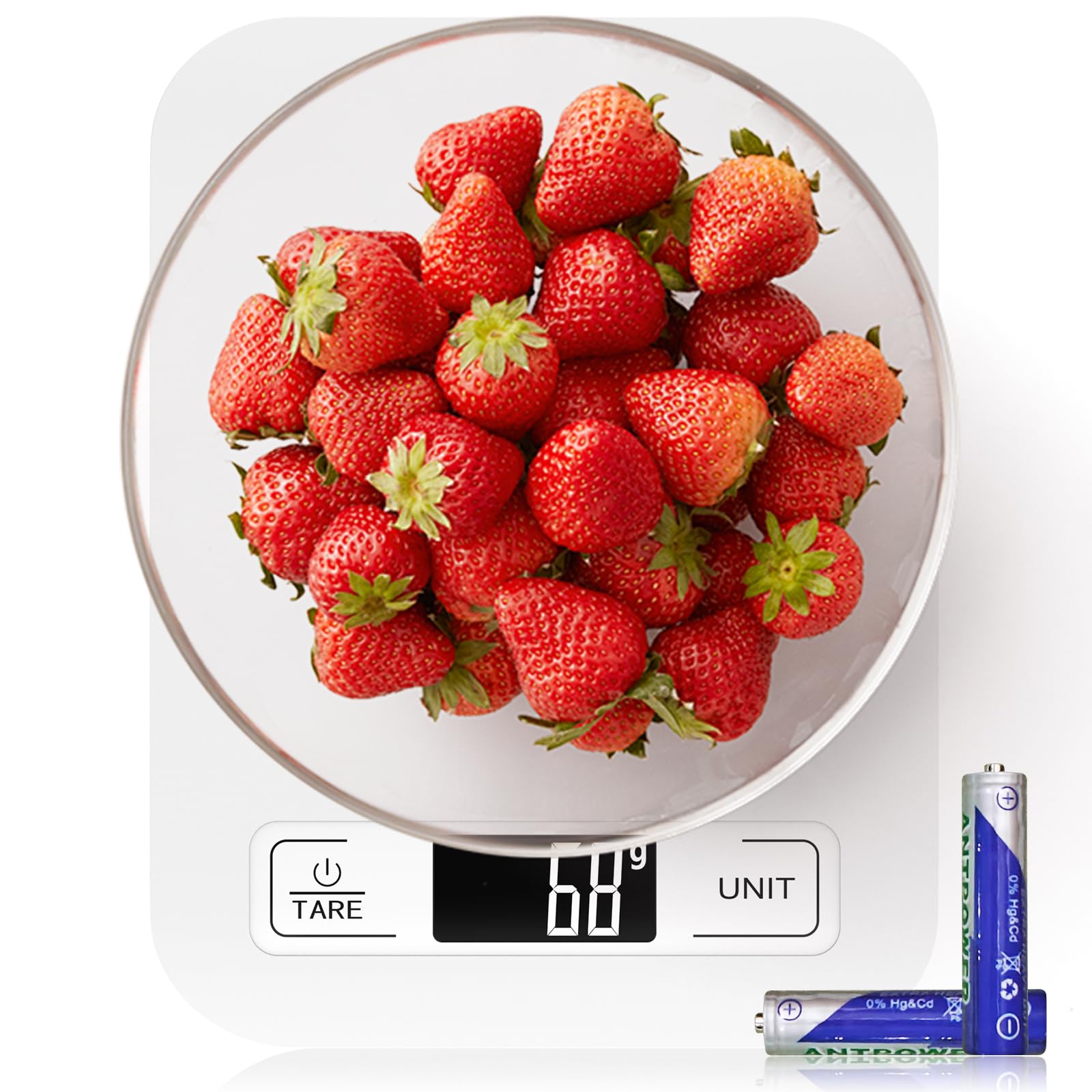 Kitchen Scale,GeeRic Digital Food Scales with Batteries,22lb/10kg Capacity, 6 Units with Tare Function Food Scale for Cooking, Baking, and Meal Prep
