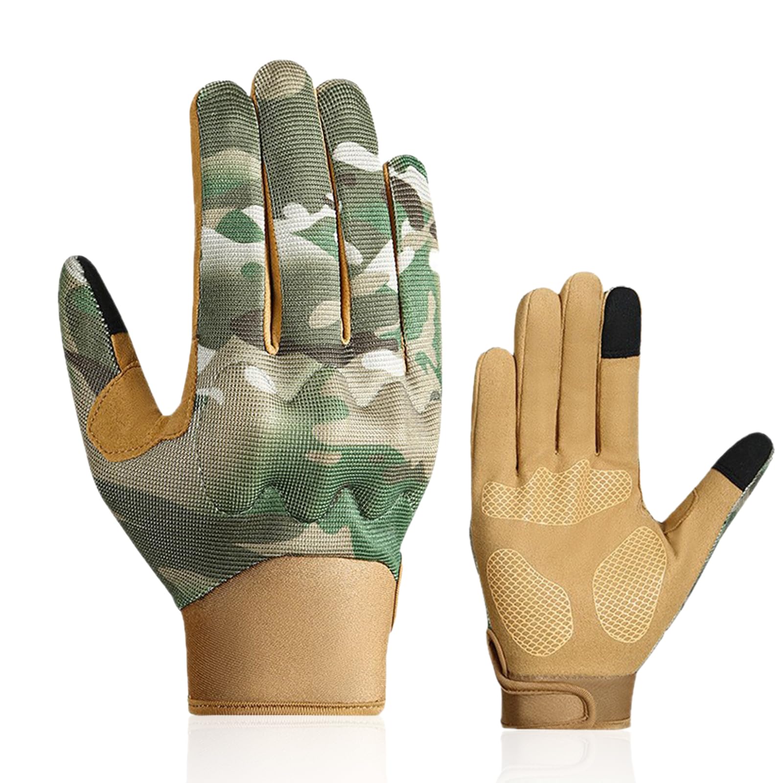 Motorcycle Gloves for Men Women - Touchscreen Dirt Bike Glove with Breathable Fabric Anti-Slip Palm