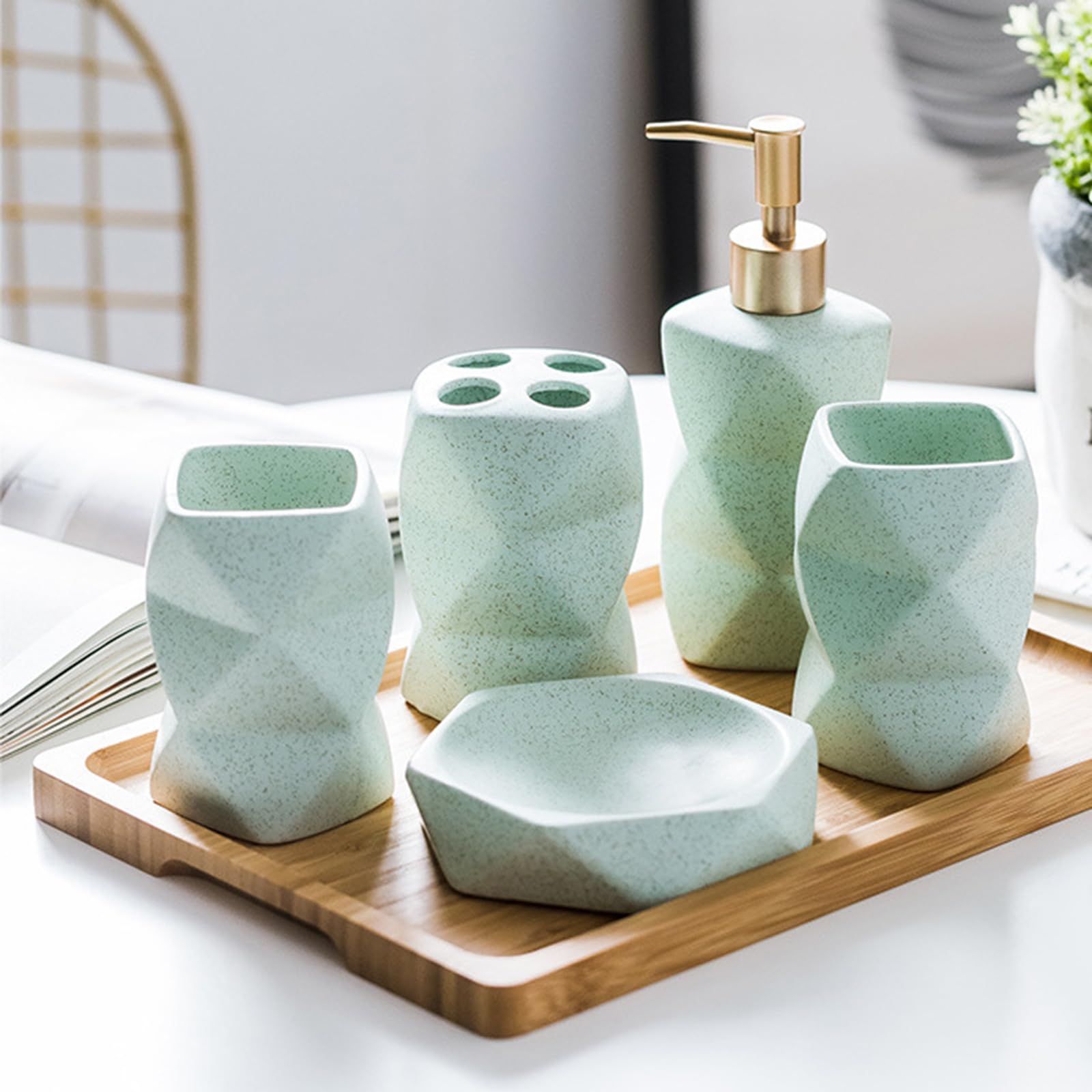 Juego de 4 accesorios de baño para cepillo de dientes, accesorios para el hogar para niños, niñas, niños, viajes al aire libre, dispensador de jabón