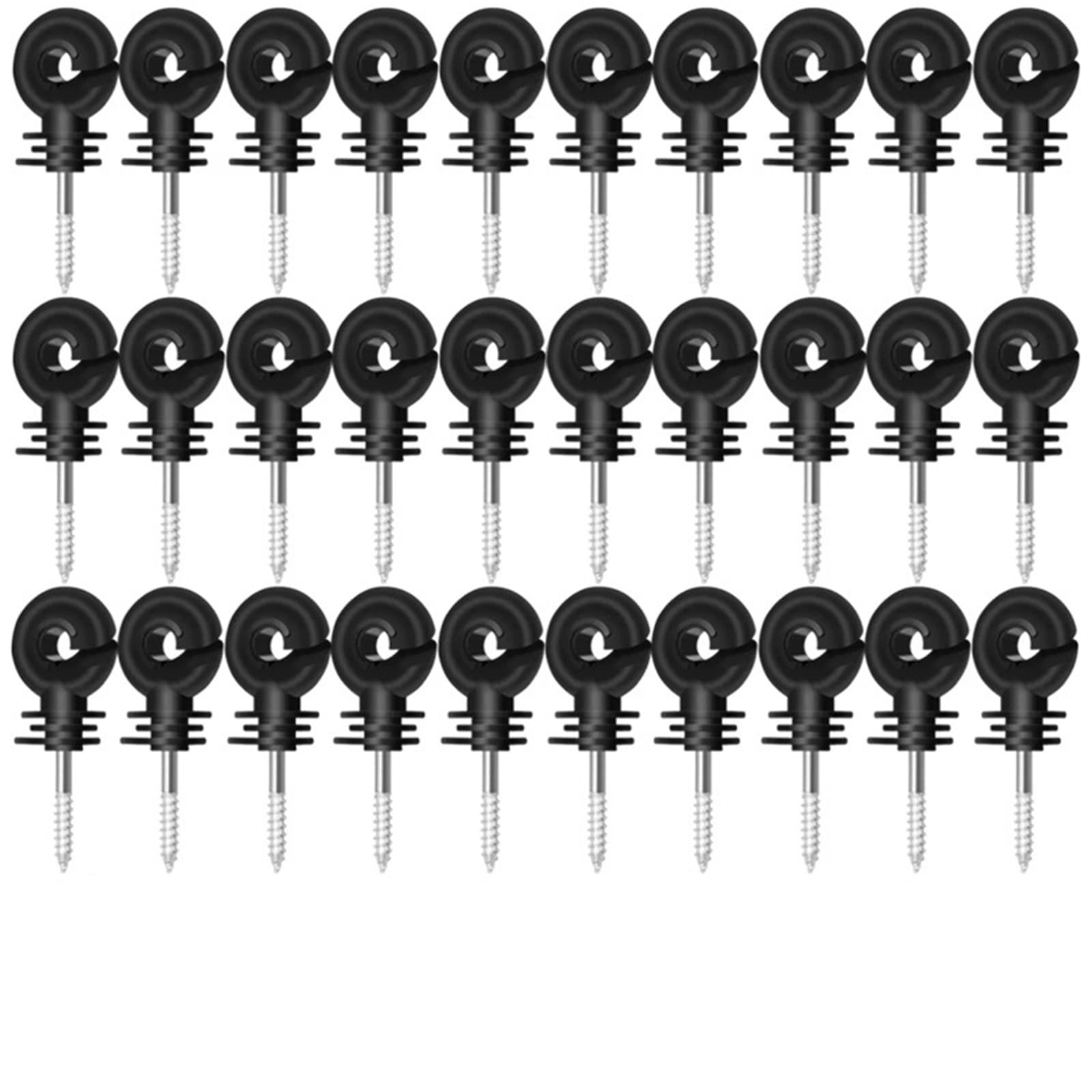 Isolatori Per Recinto Elettrico Isolanti for recinzioni elettriche da giardino Isolante for pali in legno Chiodo autofilettante for recinzione for bestiame agricolo(30PCS)