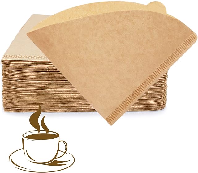 YQL V60 Coffee Filter 01 , 200PCS Disposable Unbleached Filter Papers Size 1 for V60, Pour Over Coffer Makers/Coffee Dripper Cones (1-2 Cups)