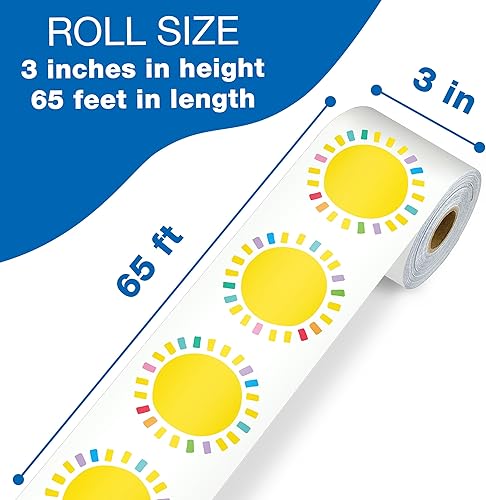 Miniatura 2 de Carson Dellosa Happy Place - Bordes de tablón de anuncios de 65 pies, 1 rollo de borde Sunshine para pizarra blanca, corcho y tablero de pósteres,