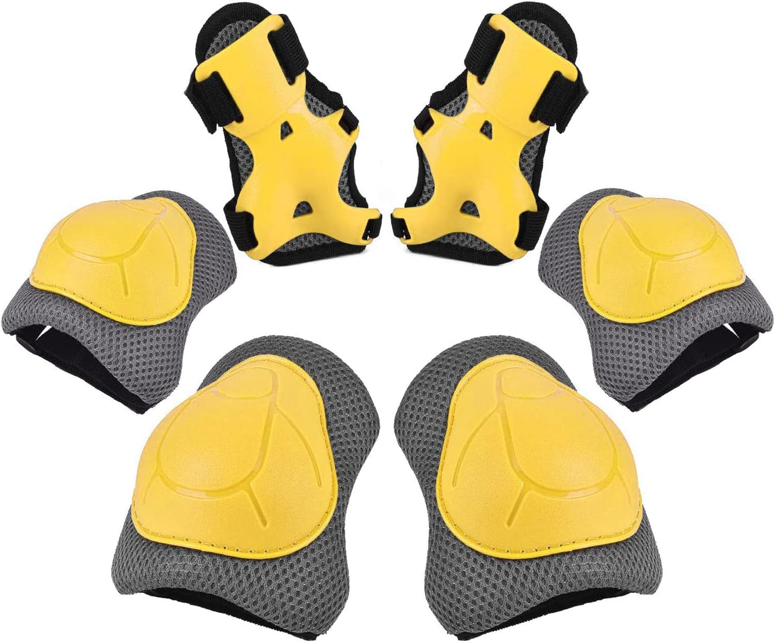 Kids/Youth Knee Pads Elbow Pads Wrist Guards 3 in 1 Protective Gear Set for Child Roller Skates, Cycling, Inline Skating, Scooter Skateboard, BMX Bike, Riding, and Multiple Outdoor Sports