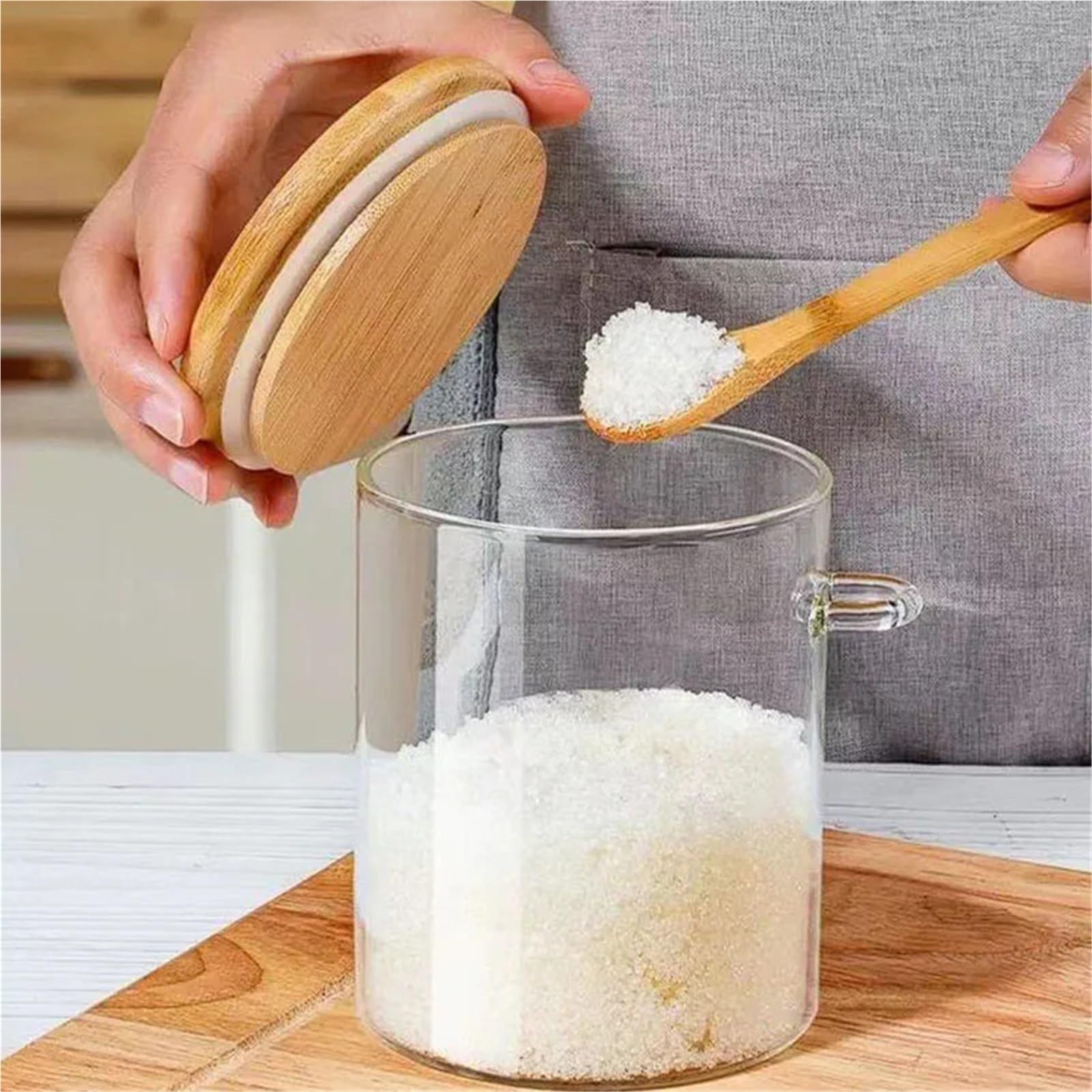 Barattoli per dolci. Barattolo Di Vetro for Conservazione Degli Alimenti, Confezione Da 2, Trasparente