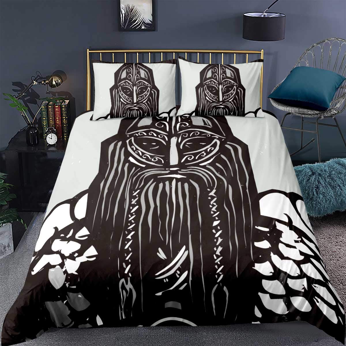 Housse de couette Viking vintage pour remplacer votre linge terne