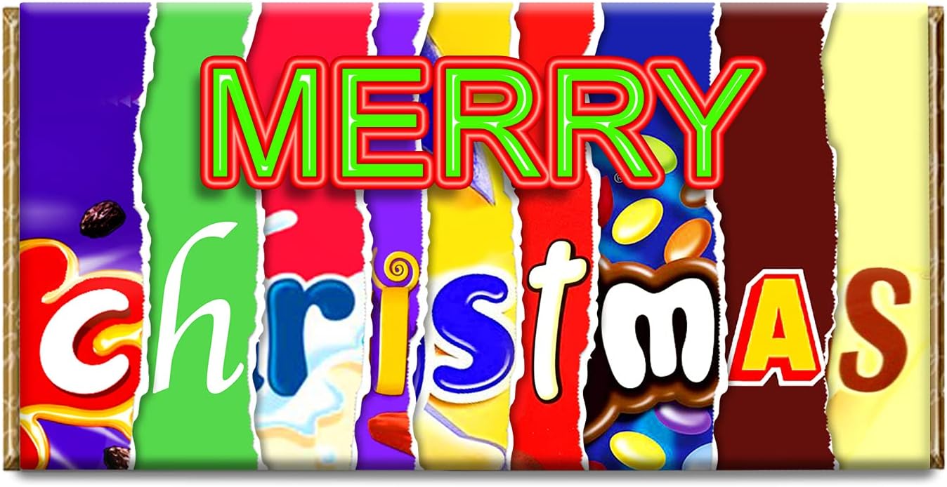 Merry Christmas Novelty Xmas Santa Chocolate Bar Wrapper Lovely Gift Present 210 (without
