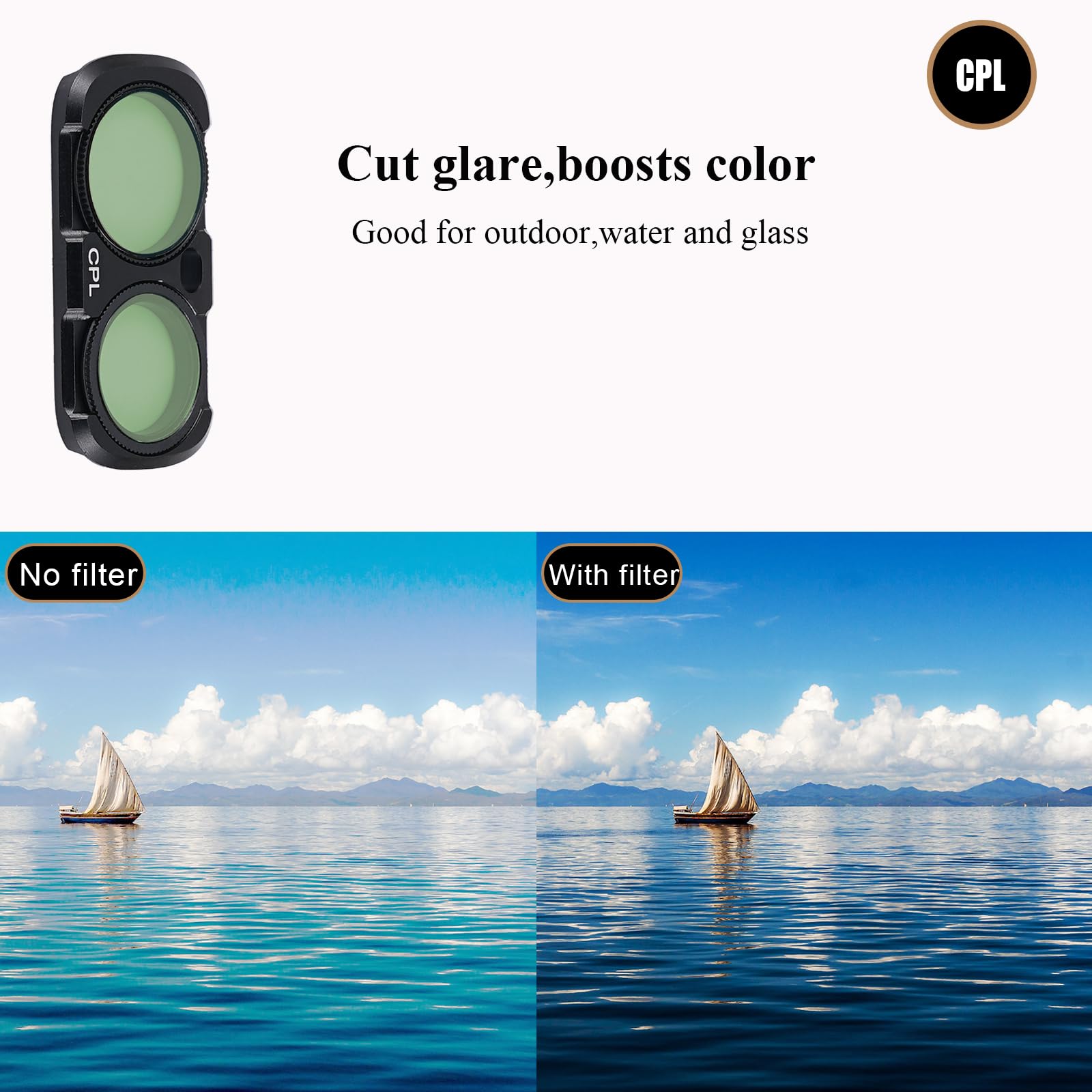 Kit de filtros para Insta360 Luna Ultra, CPL, 1/4 Black Mist