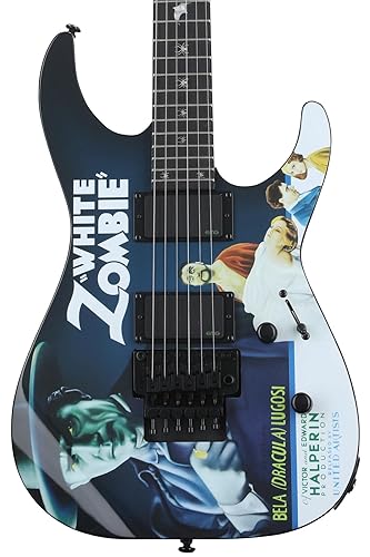 ESP LTD Kirk Hammett Signature KH-WZ White Zombie Electric Guitar - Black with Graphic