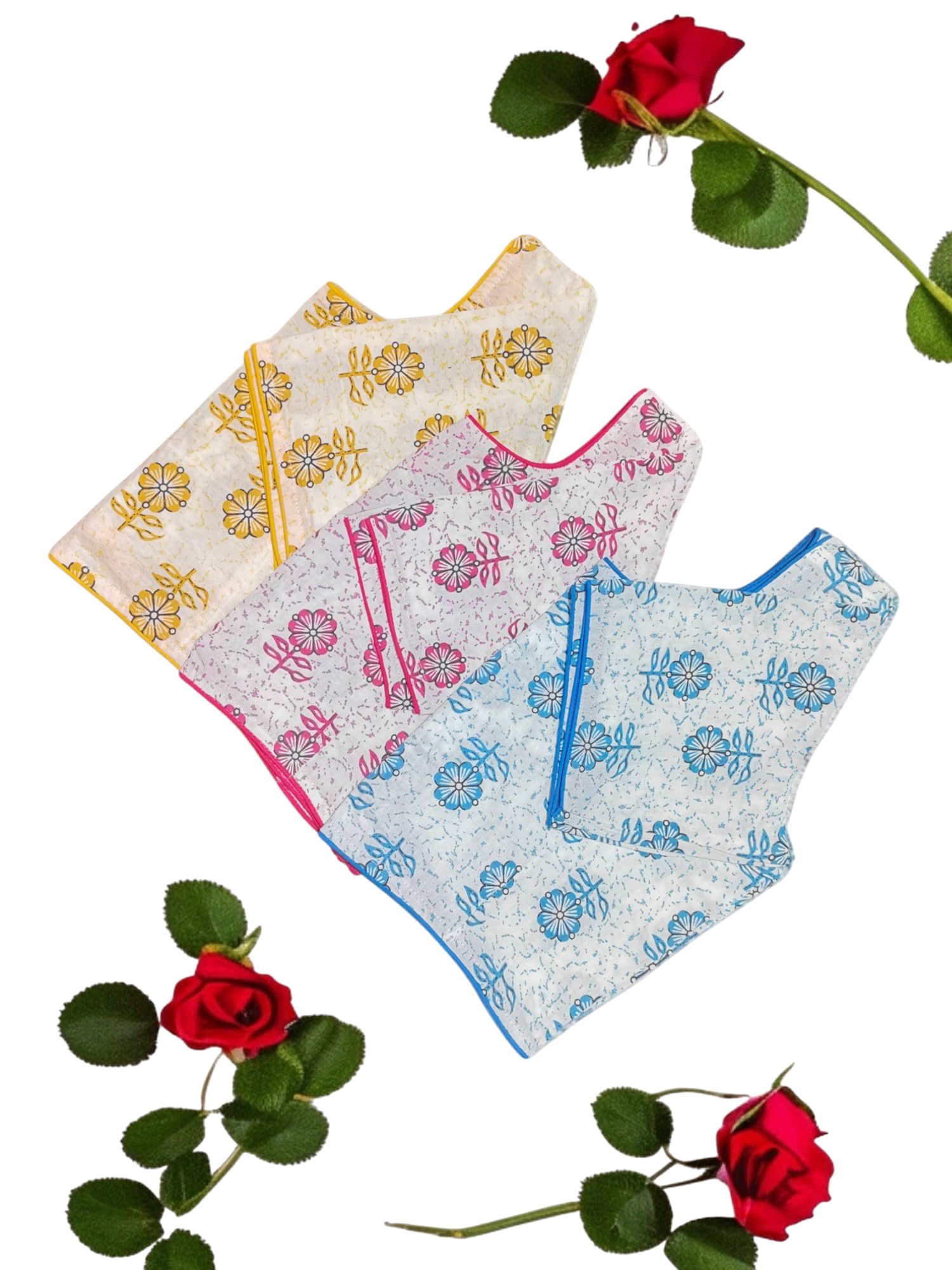 Pure Cotton Printed Blouse for Women | Round Neck | Short Sleeve | Princess Cut Design | Breathable Non-Padded Blouse | Traditional Ethnic Wear | Comfort Fit | Daily & Festive Use-picture-45