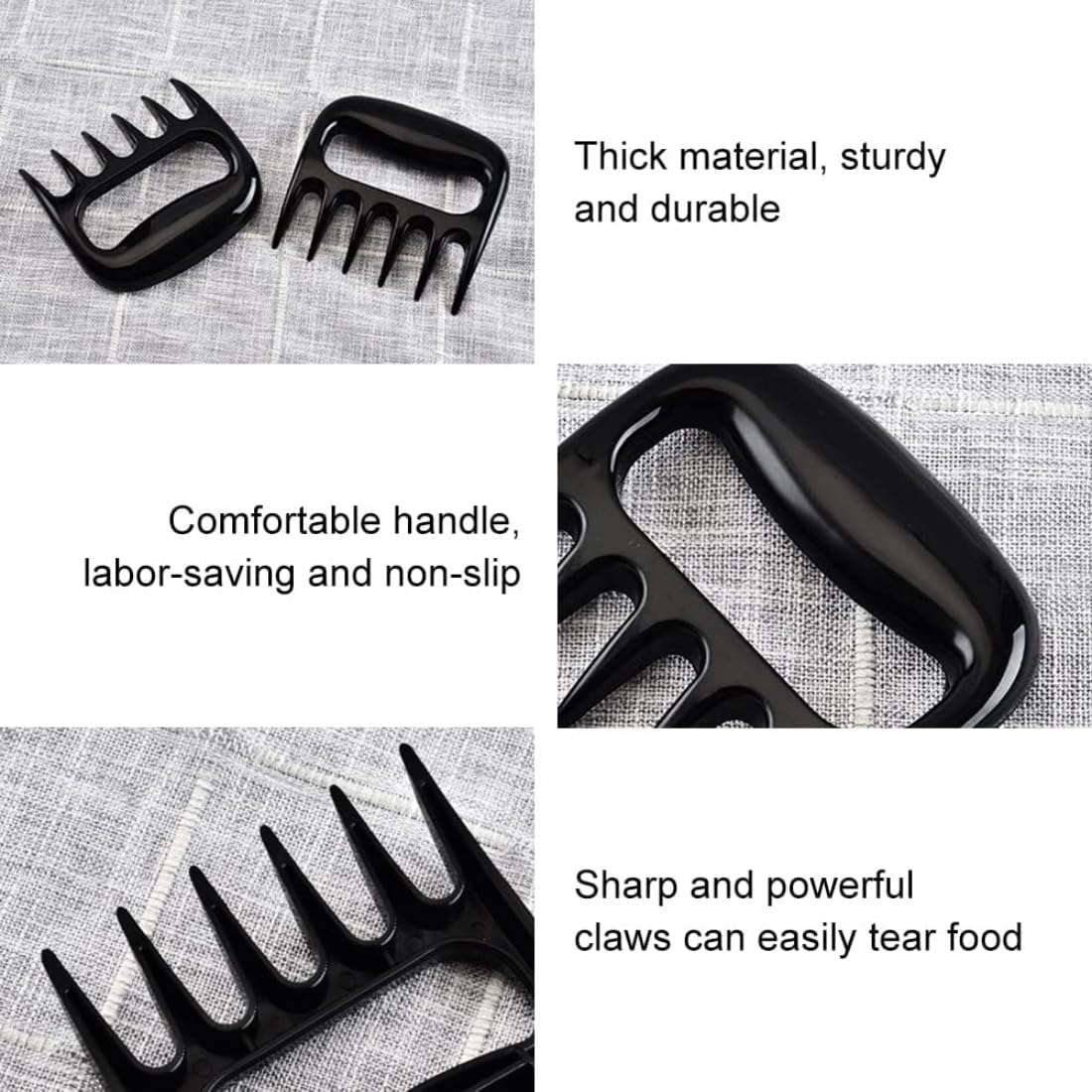 SGERUFZ 2 PCS Artigli per Carne, Artigli Pulled Pork, Artigli Forchettone Barbecue, Artigli di Carne da Barbecue BBQ per Sminuzzare e Mescolare, per Sminuzzare Carne di Maiale, Pollo