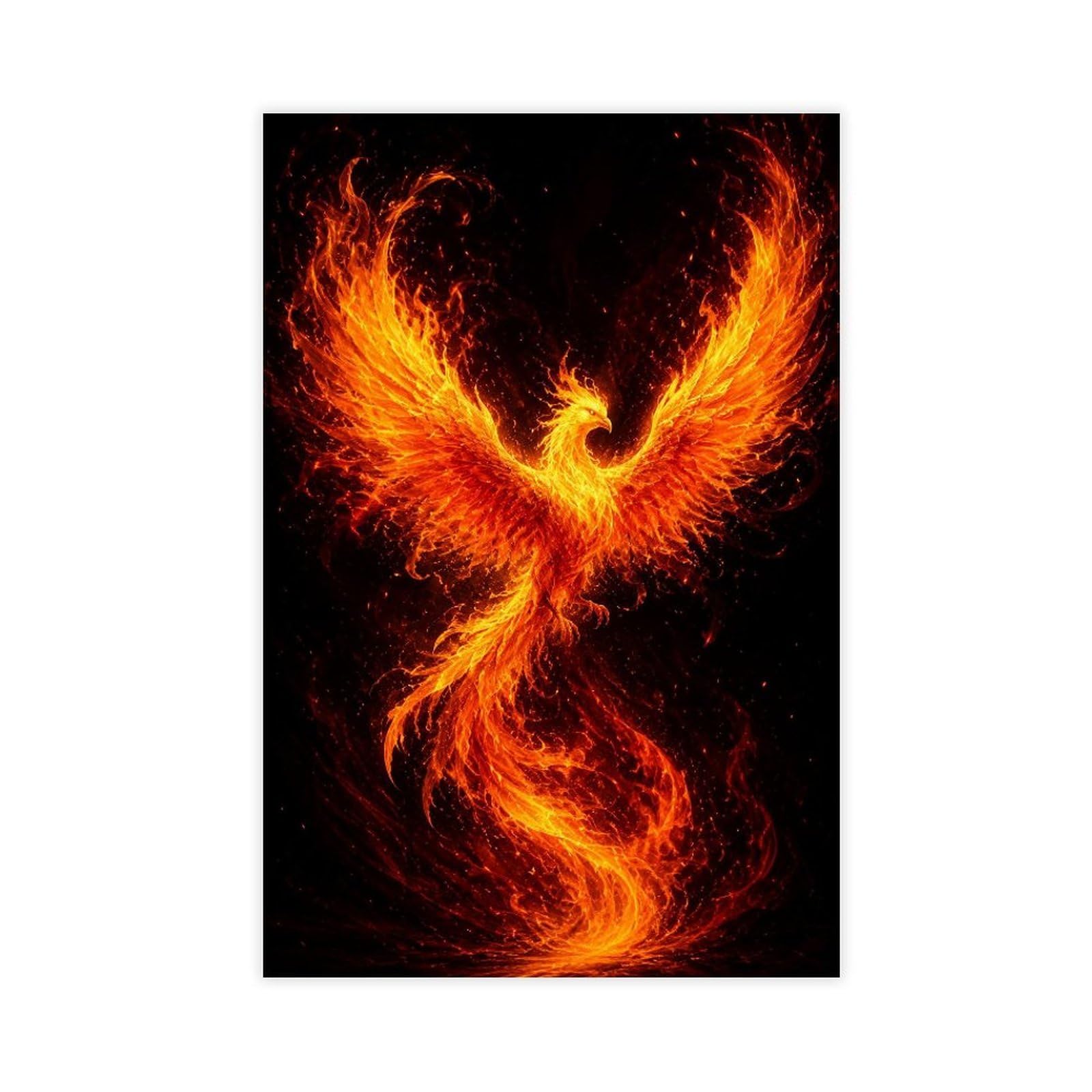 FDKLS The Phoenix Reborn from The Ashes Poster Canvas Poster for Dorm Room Decor Gift