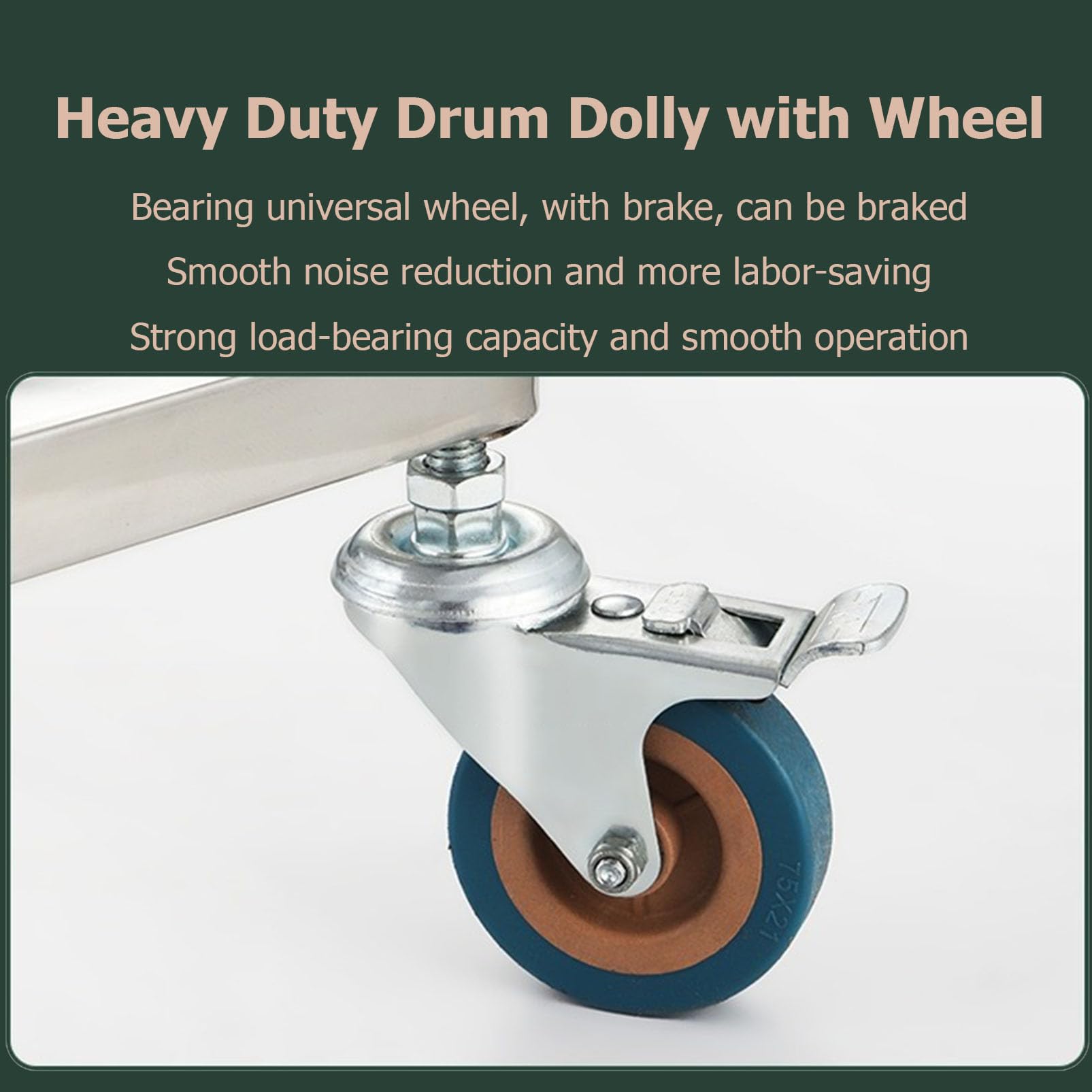 Robuster Rollwagen mit Rollen für Rolleimer, Fässer und Eimer