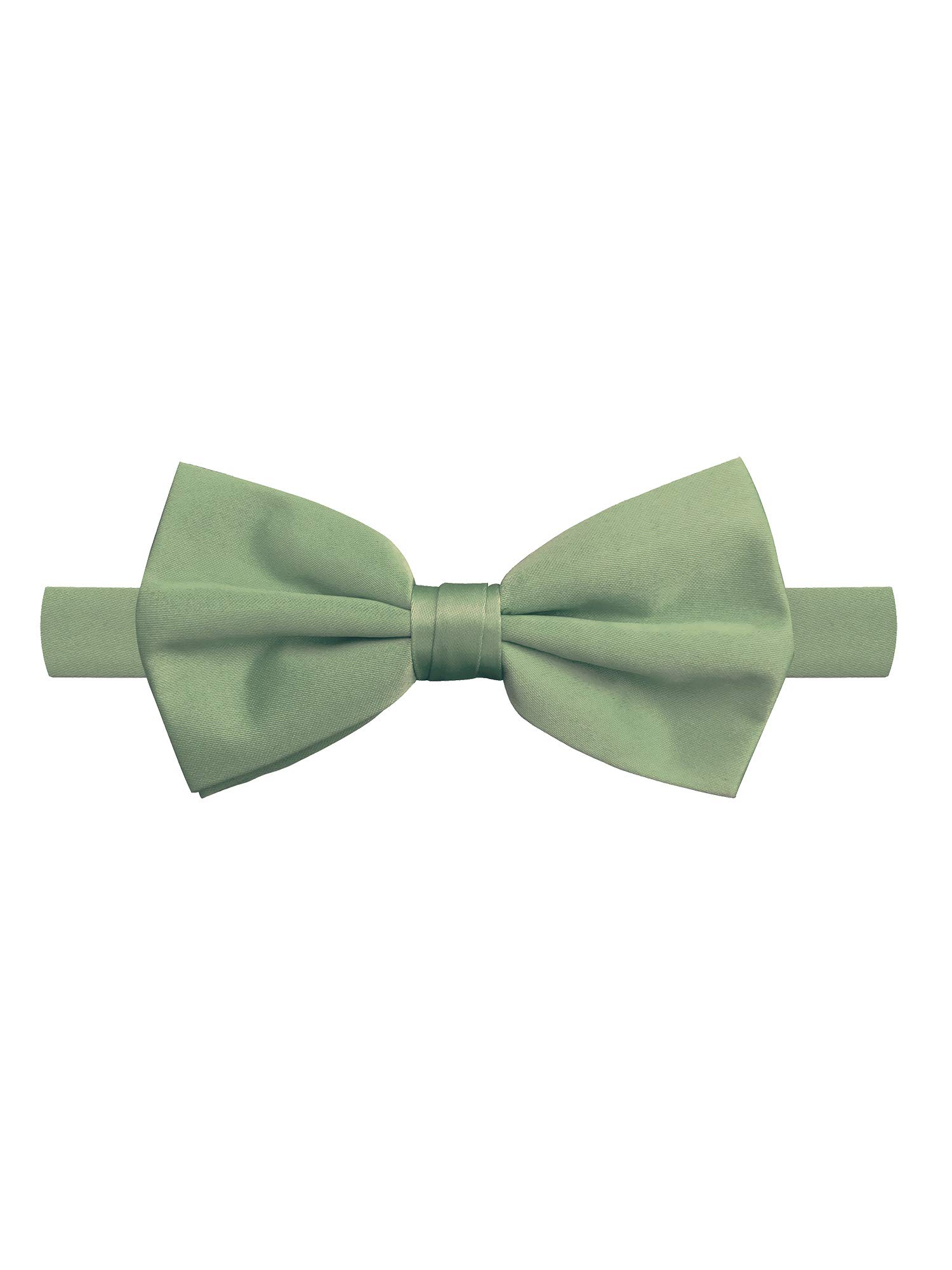 Jacob Alexander Solid Color Men's Pretied Banded Bowtie - Olive Green