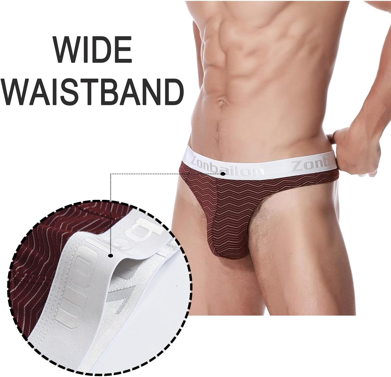 ZONBAILON Men’s Sexy Thong Underwear G-String Bulge Enhancing Ball Pouch T-Back for Male Soft Stretchy Briefs M L XL XXL 3XL - Image 4