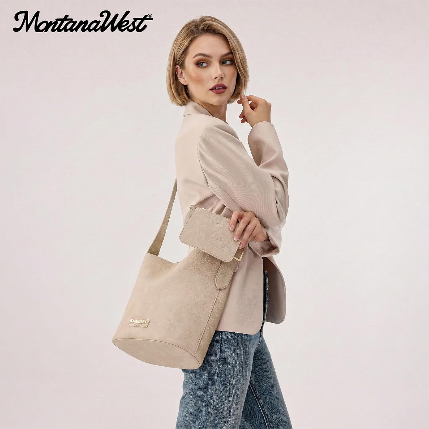 Montana West Medium Hobo Bags for Women with Coin Purse, Soft PU Leather Bucket Shoulder Ladies Handbag with Adjustable Strap - Image 2