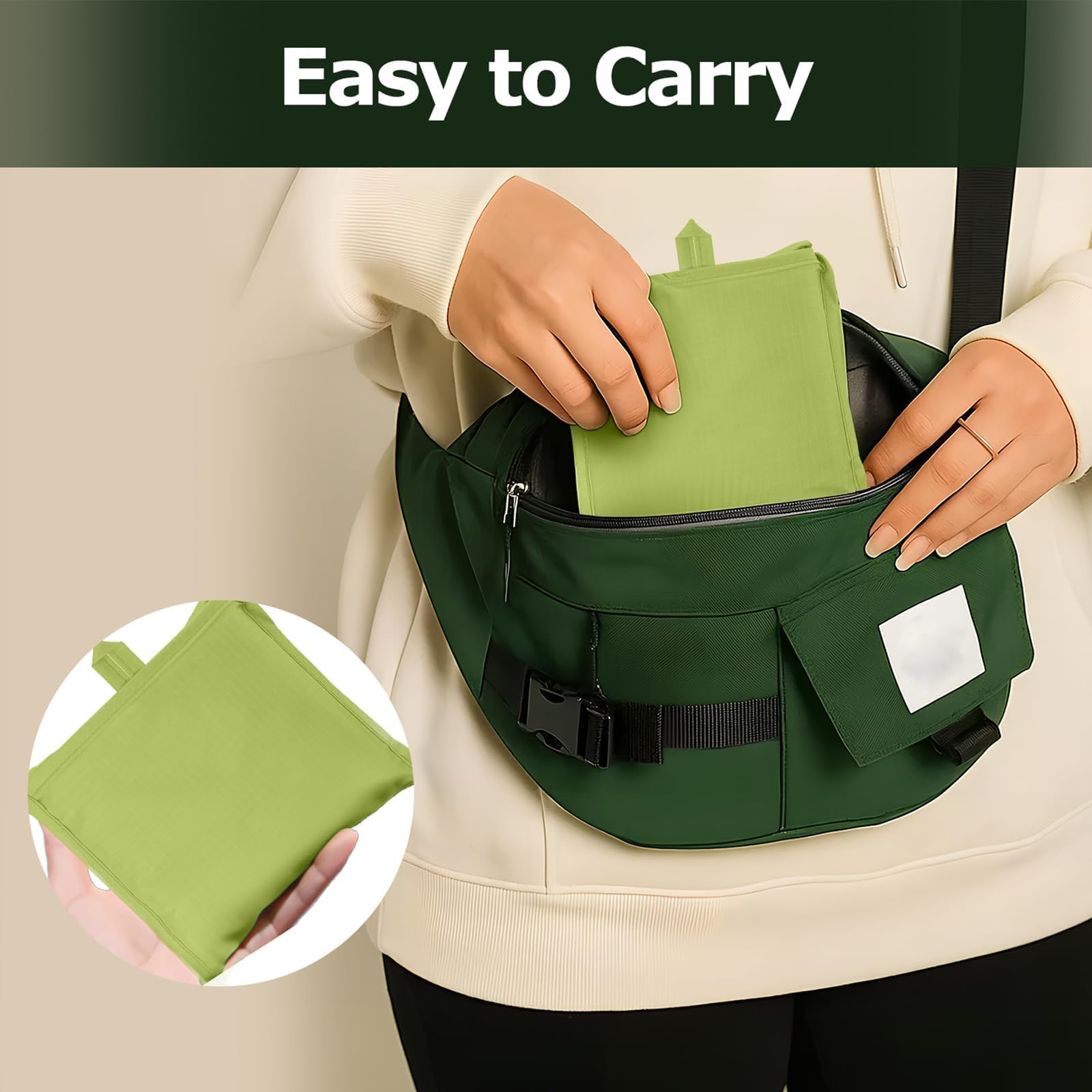 Large Foldable Shopping Bag, Reusable Grocery Bag, Used for Shopping. Reusable Handbag Weighing Up to 50 Pounds, Nylon Tote Bag, Waterproof, Washable(Black)