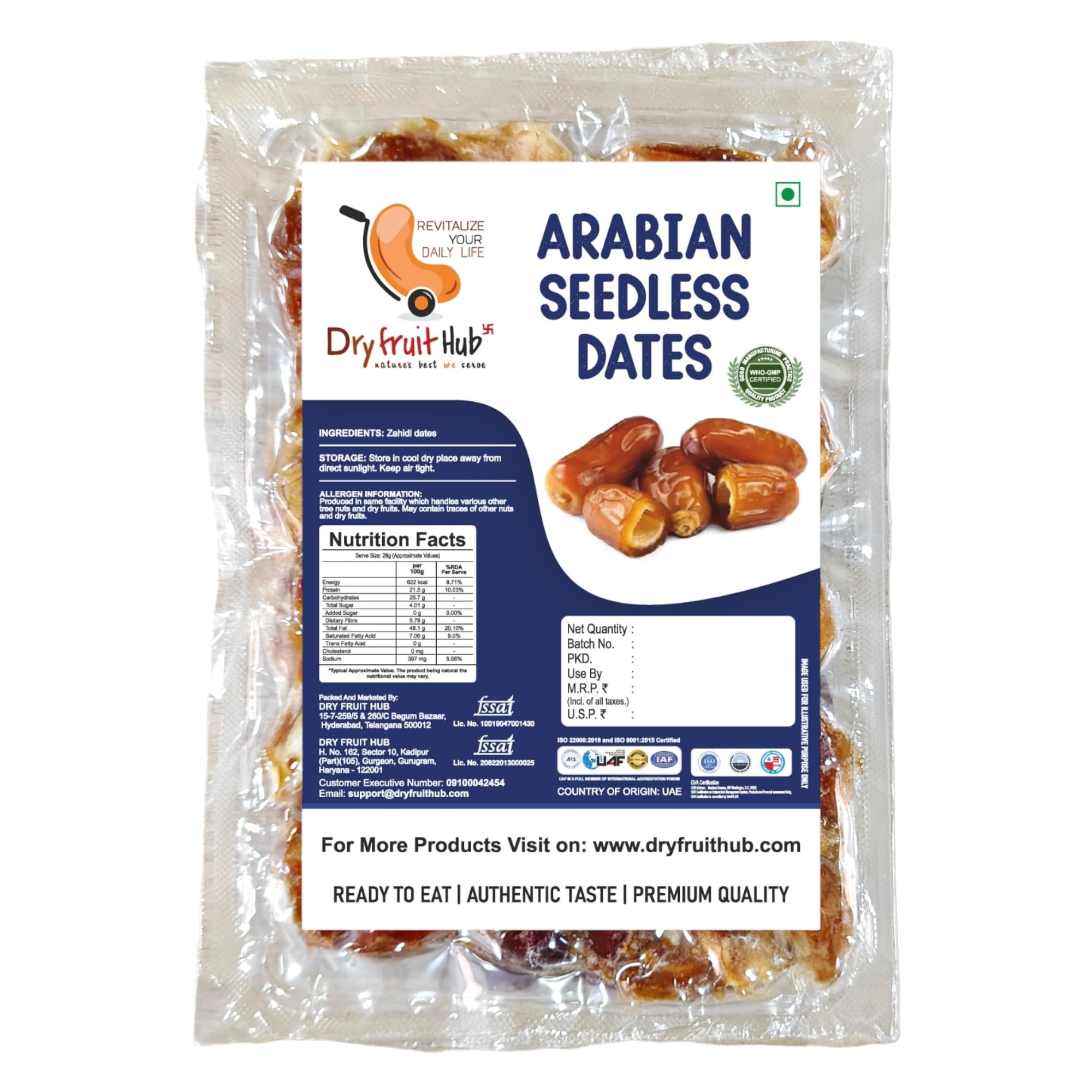 Dry Fruit Hub Seedless Dates 1Kg, Pin Khajur, Dates Dry Fruits, Hygenically Vaccum Packed Arabian Seedless Dates Pack Of 2 Each 500gram Zahidi Seedless Dates (B07NGNTP9H) Amazon Price History, Amazon Price Tracker
