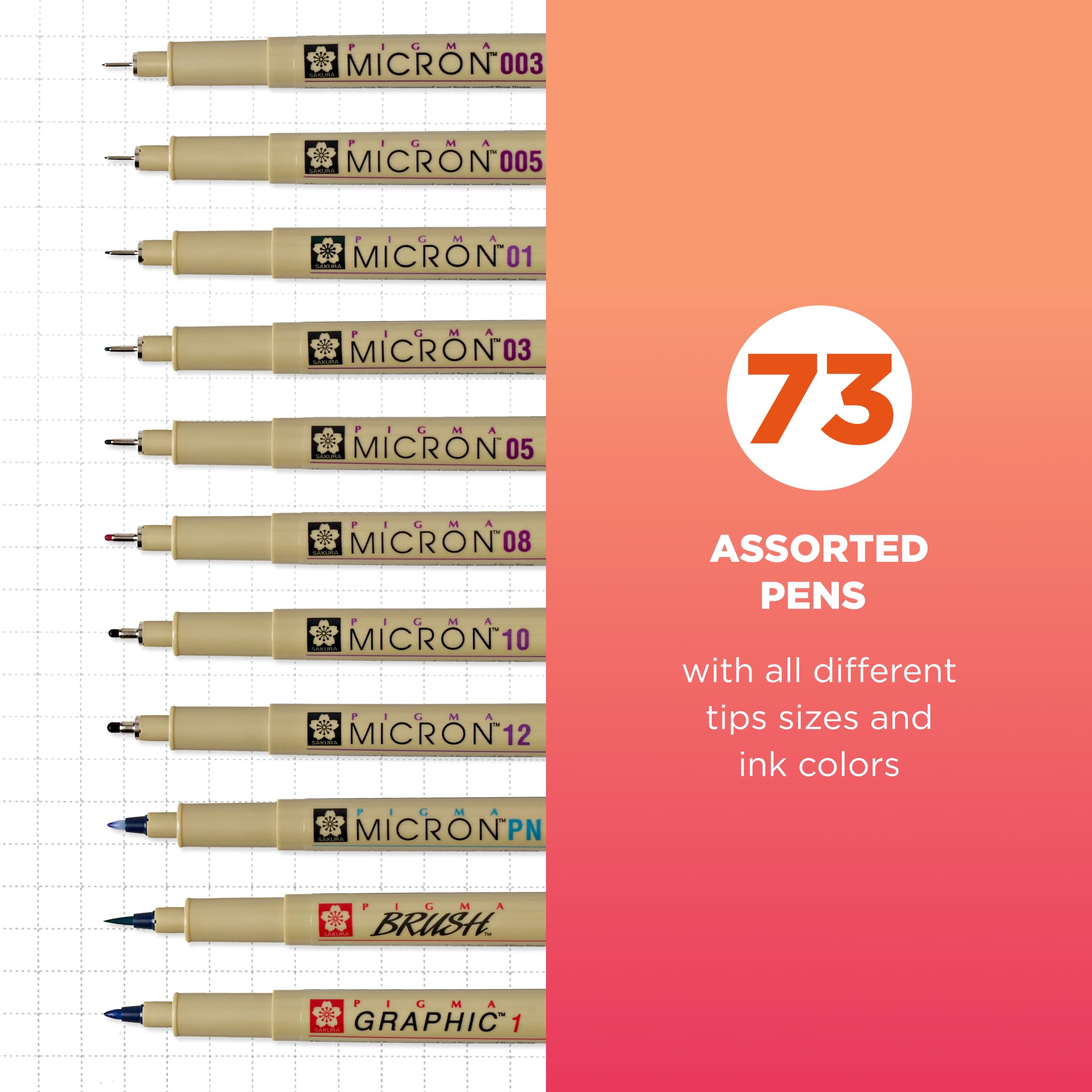 Amazon | サクラ ピグマ ミクロン カラーセット 詰め合わせ 73パック