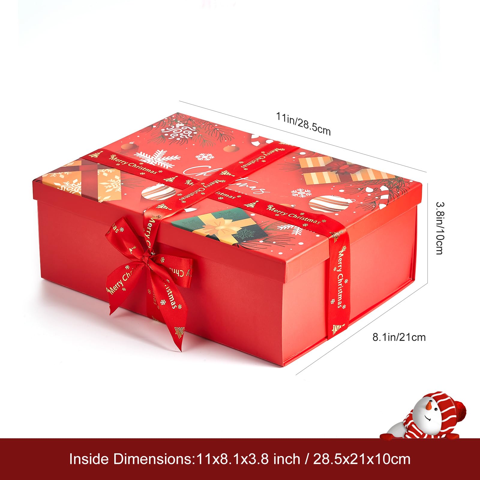 Photo 1 of ****SIMILAR ITEM***
Imamse Christmas Gift Boxes with Lids and Ribbon, Large Empty Gift Boxes, Luxury Sturdy Foldable Cardboard Box for Gifts, Christmas Favor Gift Supplies (Pack of 1)