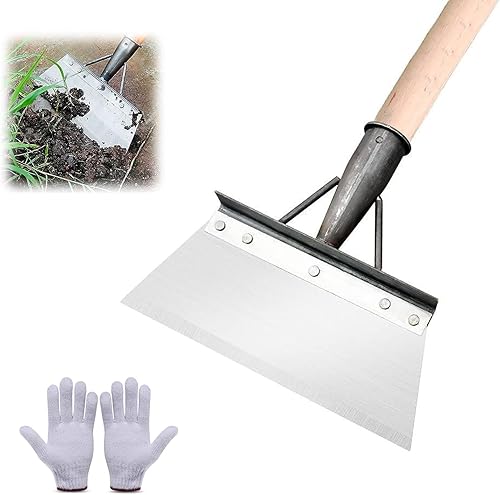 Pala de limpieza multifuncional Pala de limpieza de jardín Pala plana Césped ribete eliminación de malezas (24CM)