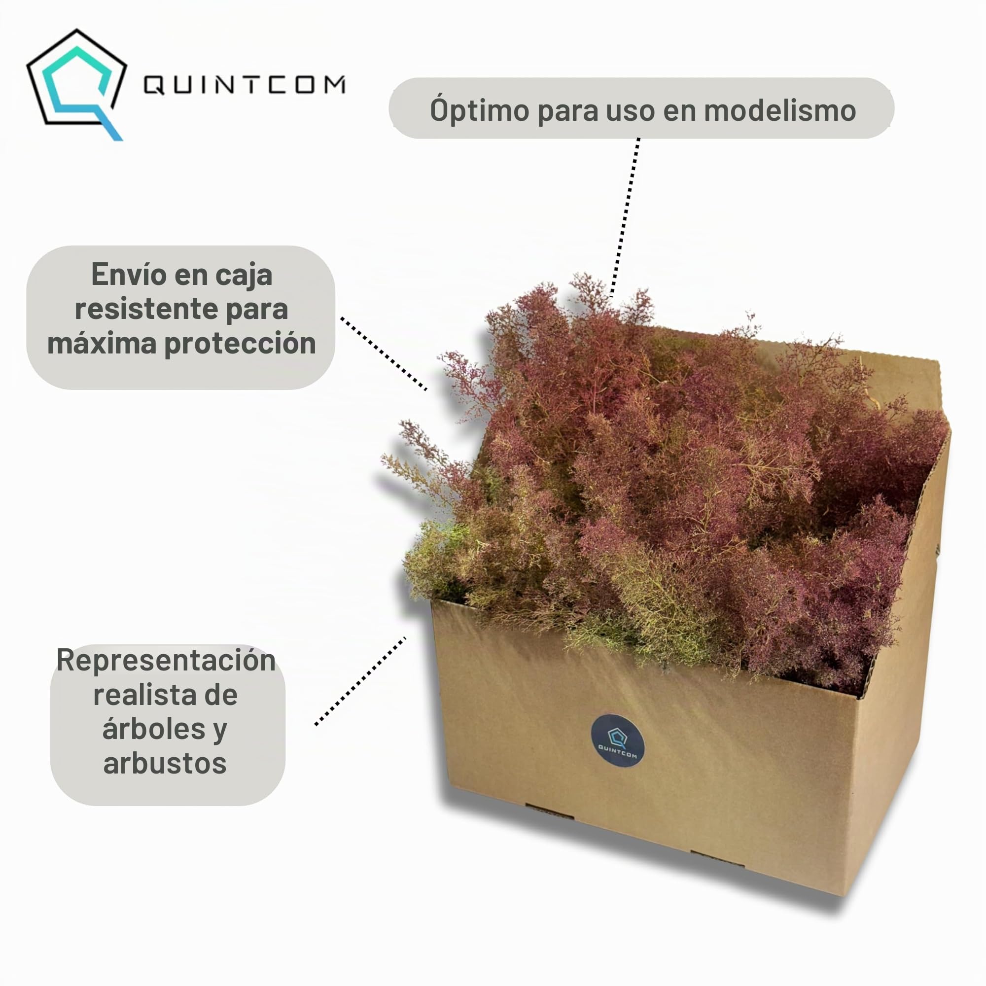 Sea Moss – Material de plantación para árboles y arbustos en bosques de modelismo, cartón 30 cm x 20 cm x 14 cm