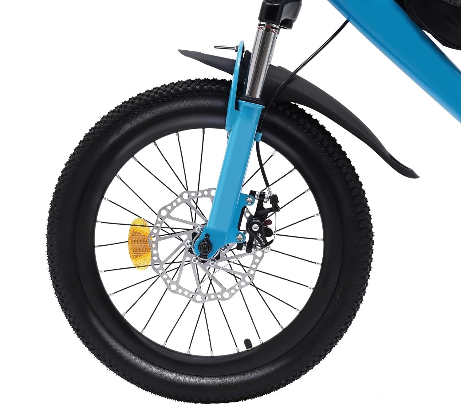 Bicicleta Montaña para Niños 18 Pulgadas, Frenos Delanteros Y Traseros, Adecuada para Niños con Una Altura 4,1 A 4,59 Pies, Bicicleta Montaña MTB para Niños E,18in