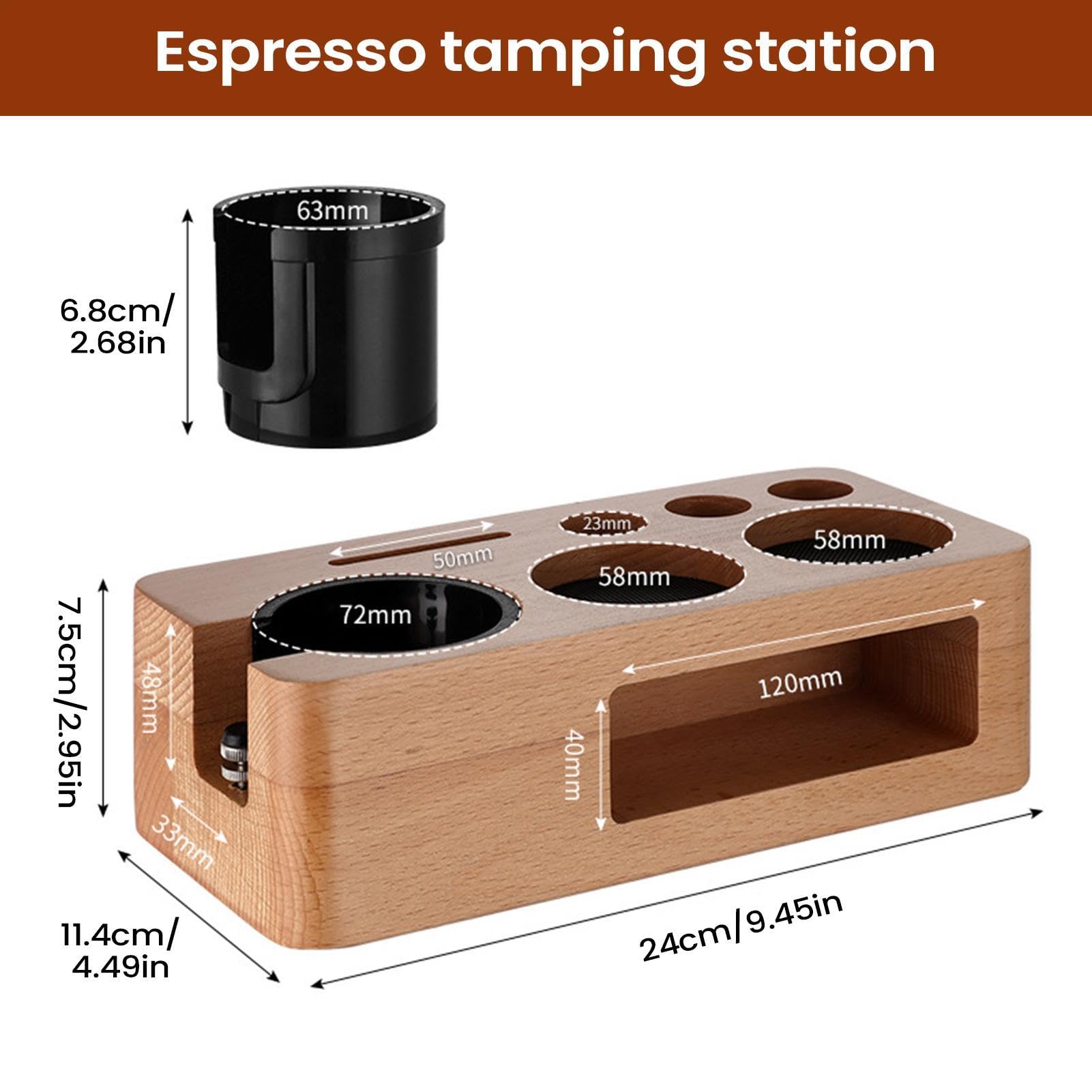 Station zum Stampfen von Espresso Rutschfeste Espresso Organizer Station | Organizer Station für Kaffeezubehör für Wohnheim Küche Wohnung Esszimmer Bar